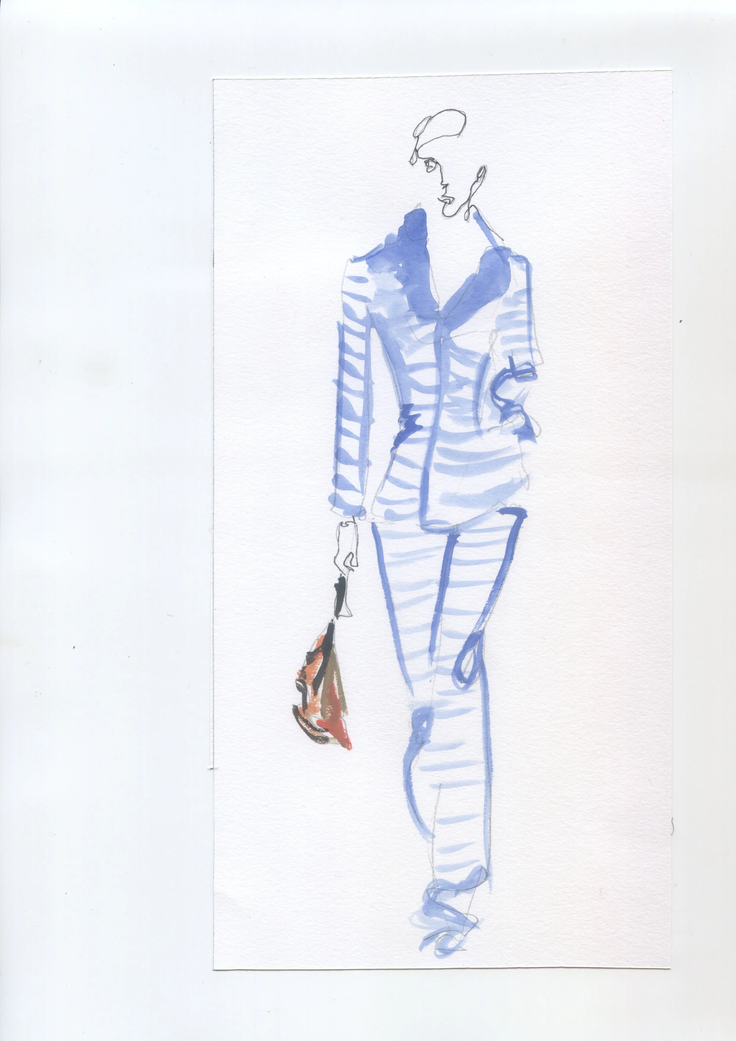 Blue Gesture 
(marker/pen)