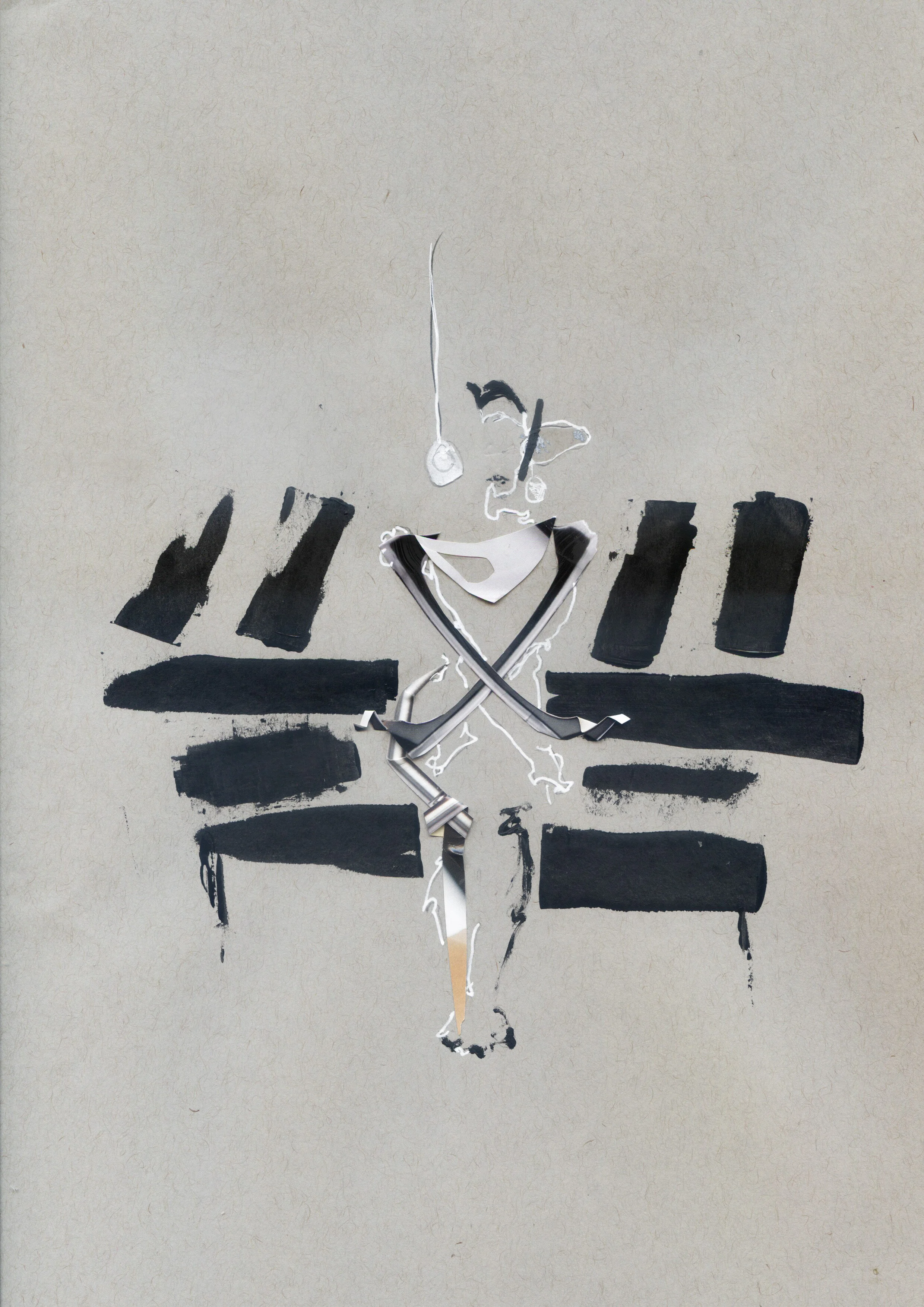 bus stop
(acrylic/collage)