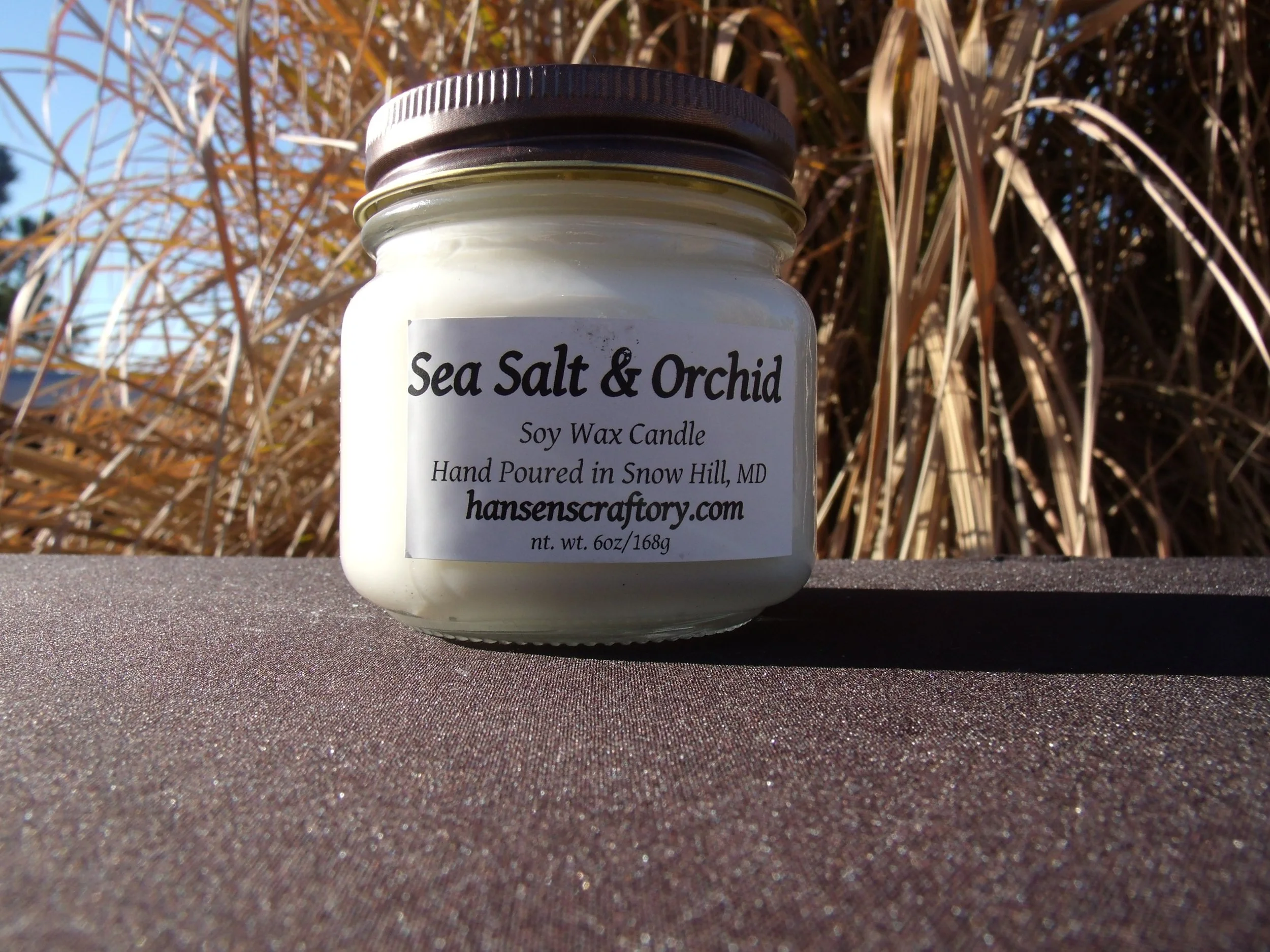 Sea Salt & Orchid 6 oz Soy Wax Candle