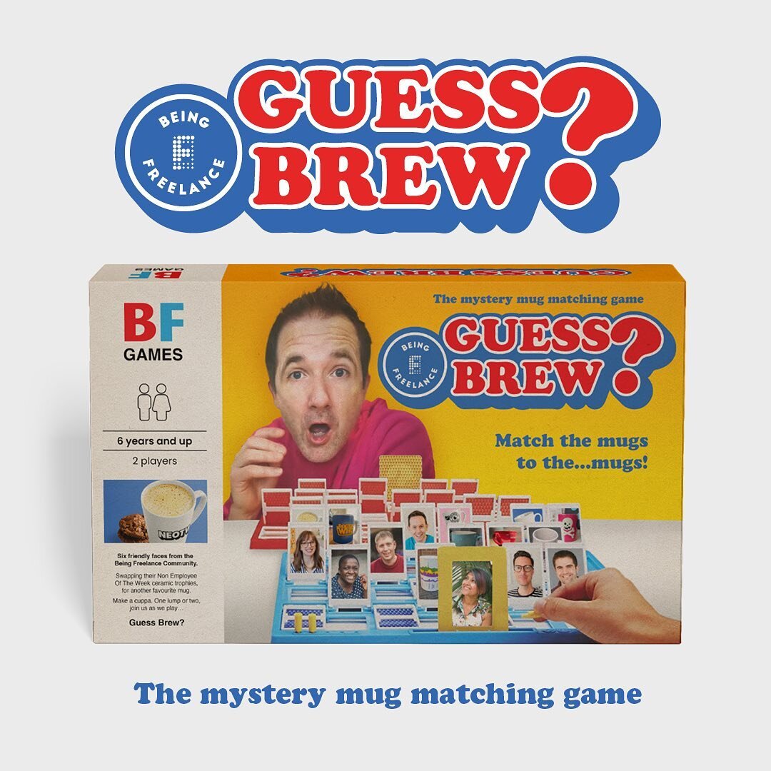 Have you seen it? 👀 

The new game that everyone's talking about? 

'Guess Brew?' - The mystery mug matching game.

The aim of the game is to match the faces of the Being Freelance community to their favourite mug.

Soon to be on everyone's Christma