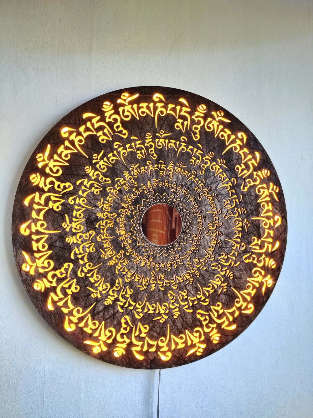 Om Mani Padme Hum with LED — Treasures of Vidya
