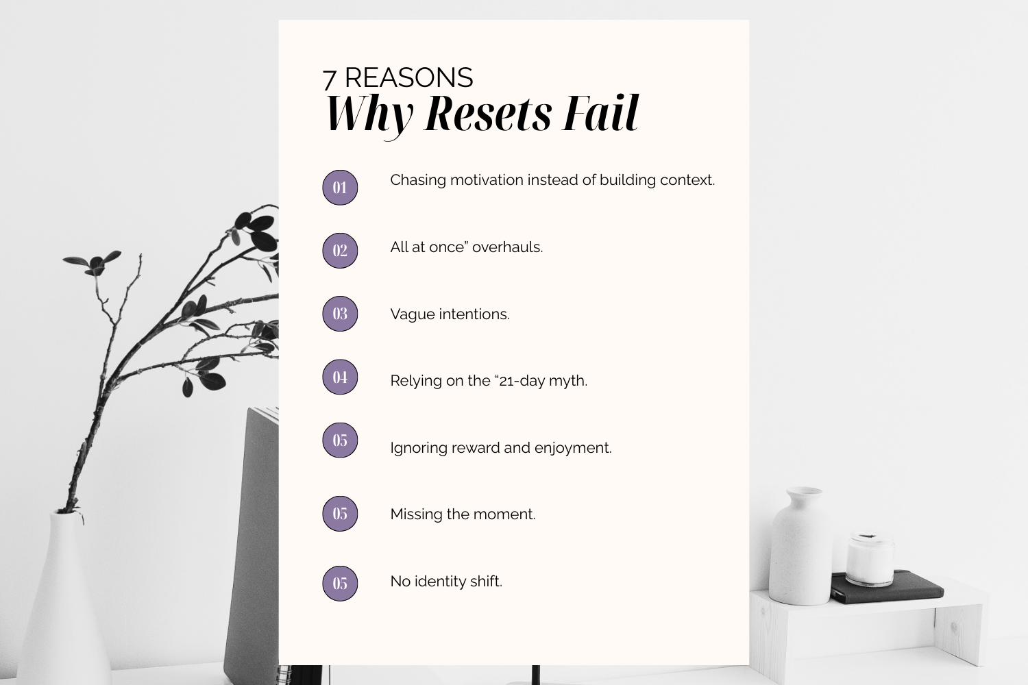 Why Resets Fail (and How to Make Yours Finally Stick)