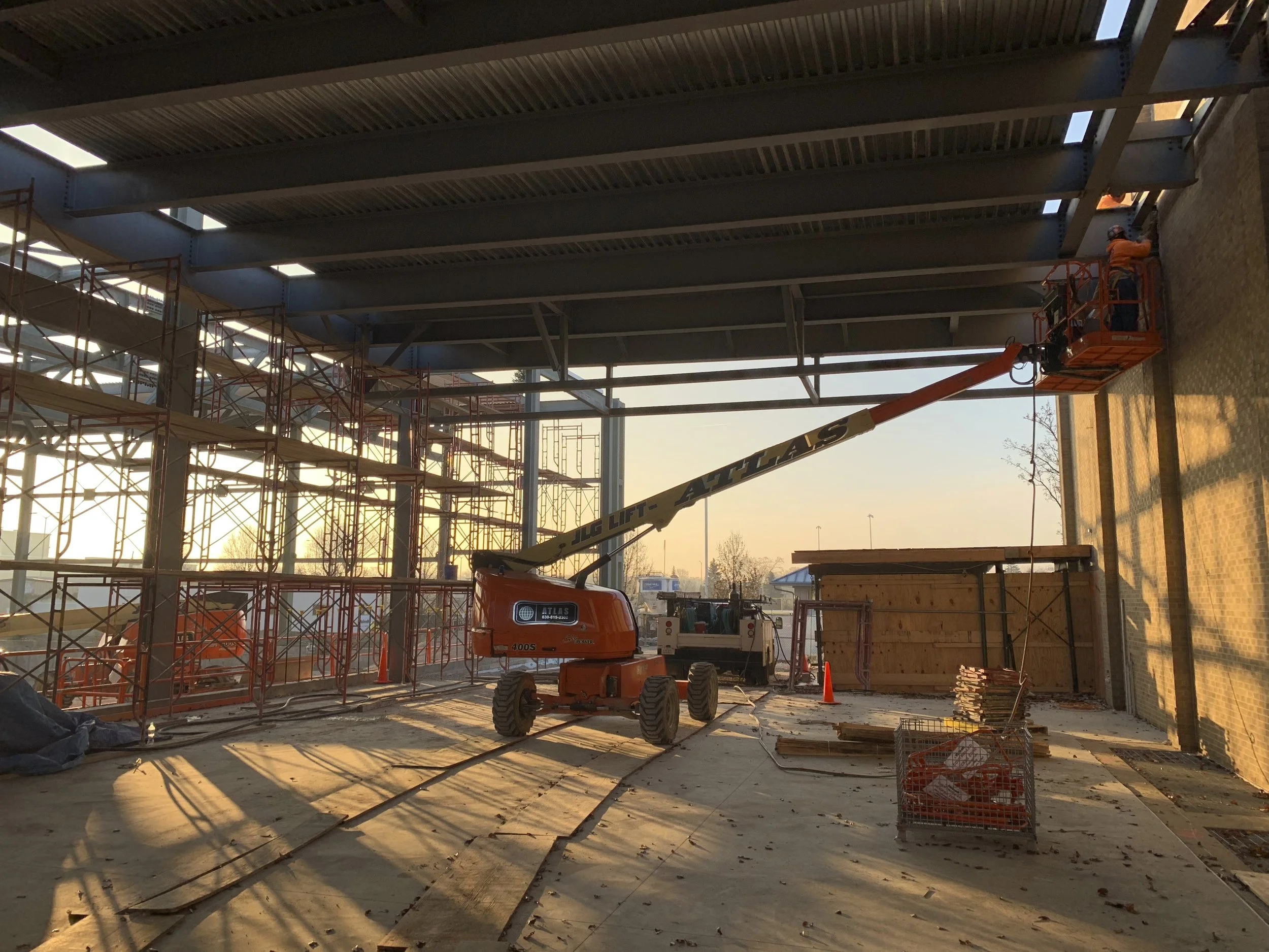 Construction site at sunset-joc