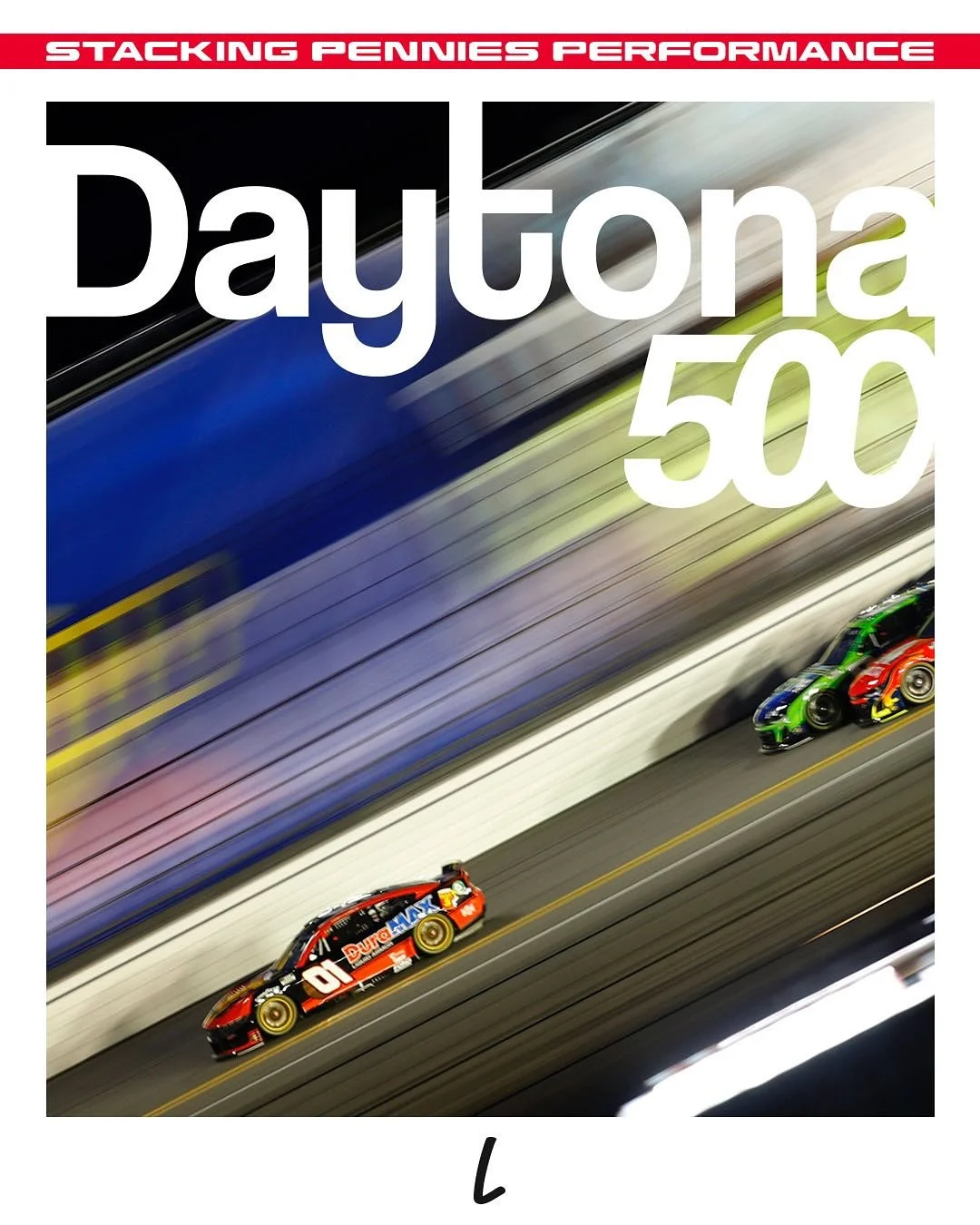 LaJ01e out in the wind 💨

Just thinkin&rsquo; about @coreylajoie and SPP&rsquo;s (@_stackingpennies) time atop of the pylon in The Great American Race again. 🦅🇺🇸

#stackingpennies #nascar #daytona500 #liverydesign