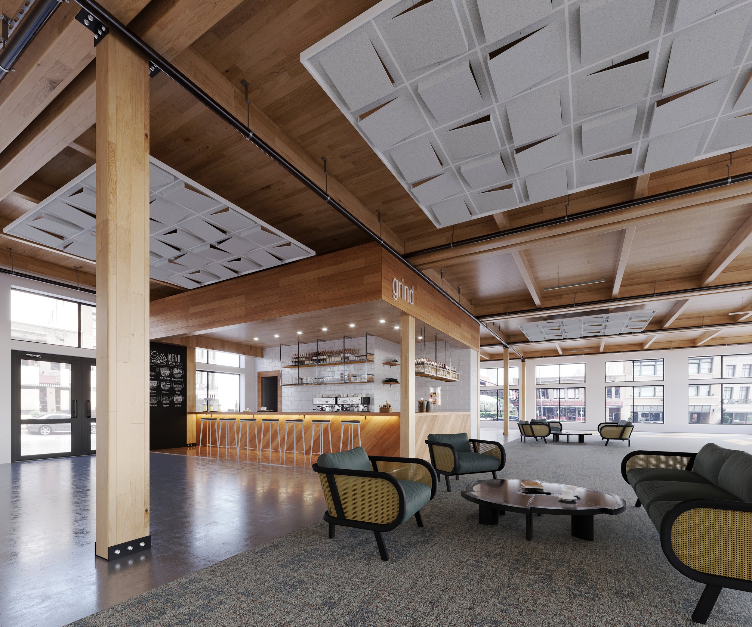 Folded Acoustic Ceiling Tiles FACT