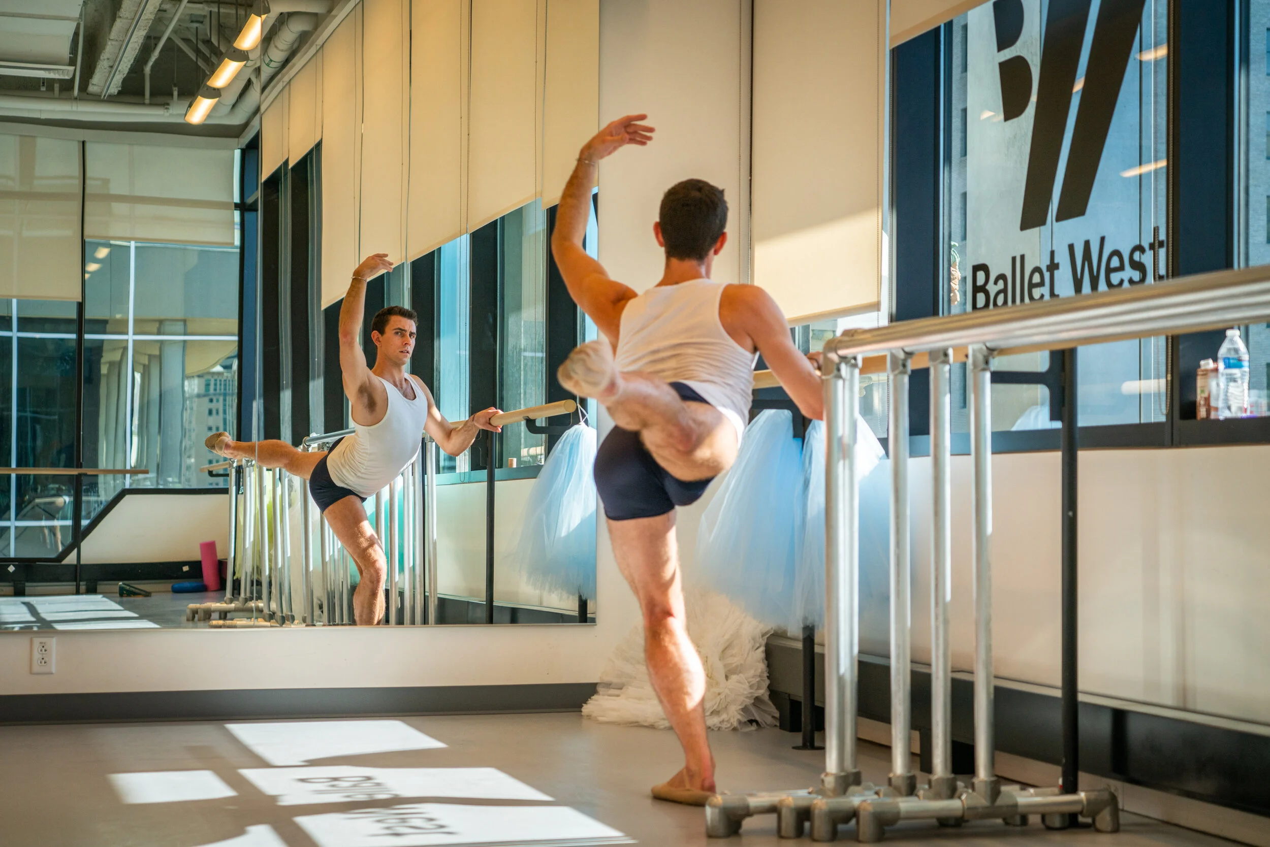 Lucas Horns practices for Ballet West.