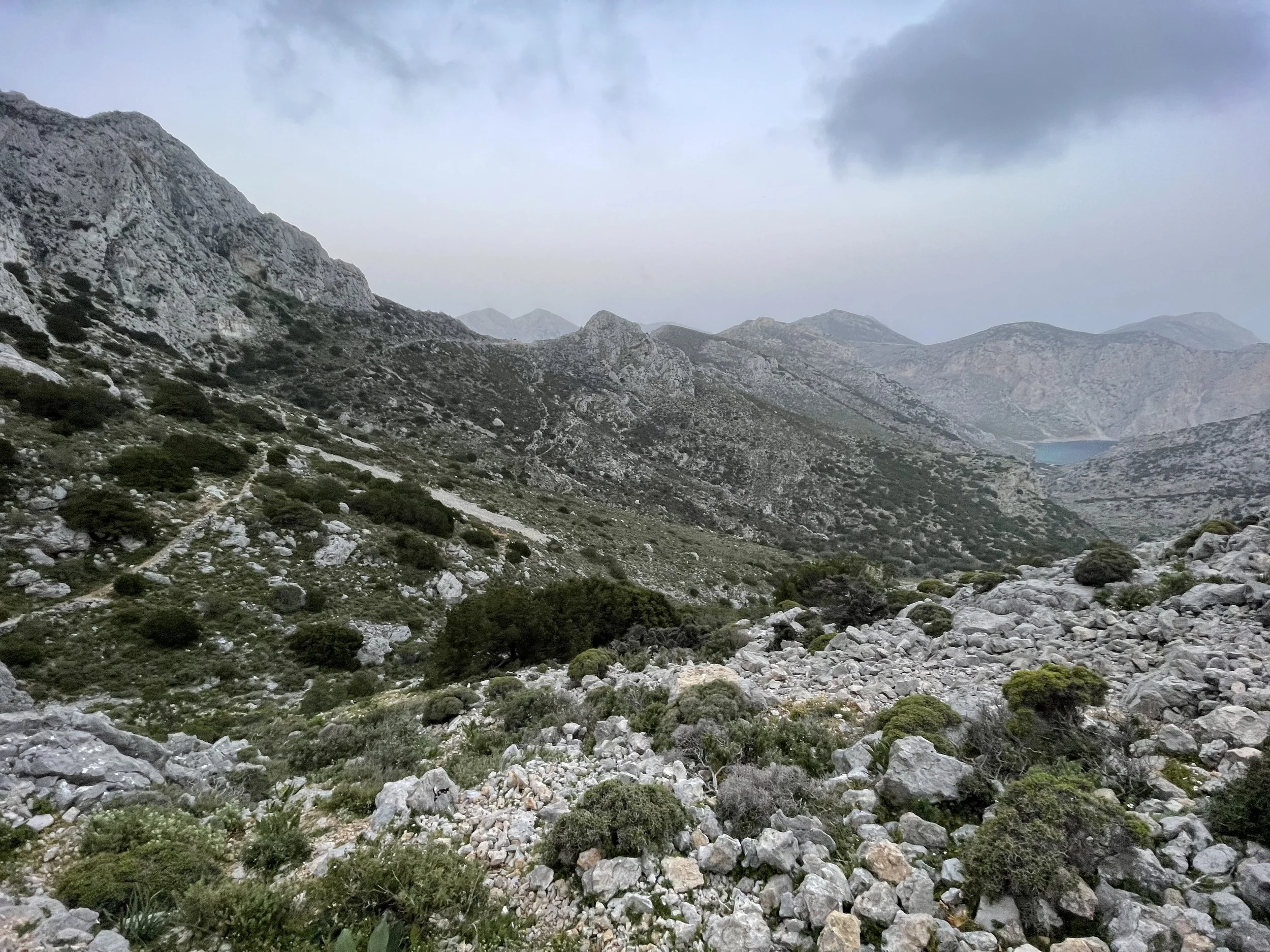 Looking back towards Pezonda Bay (the little blue spot).