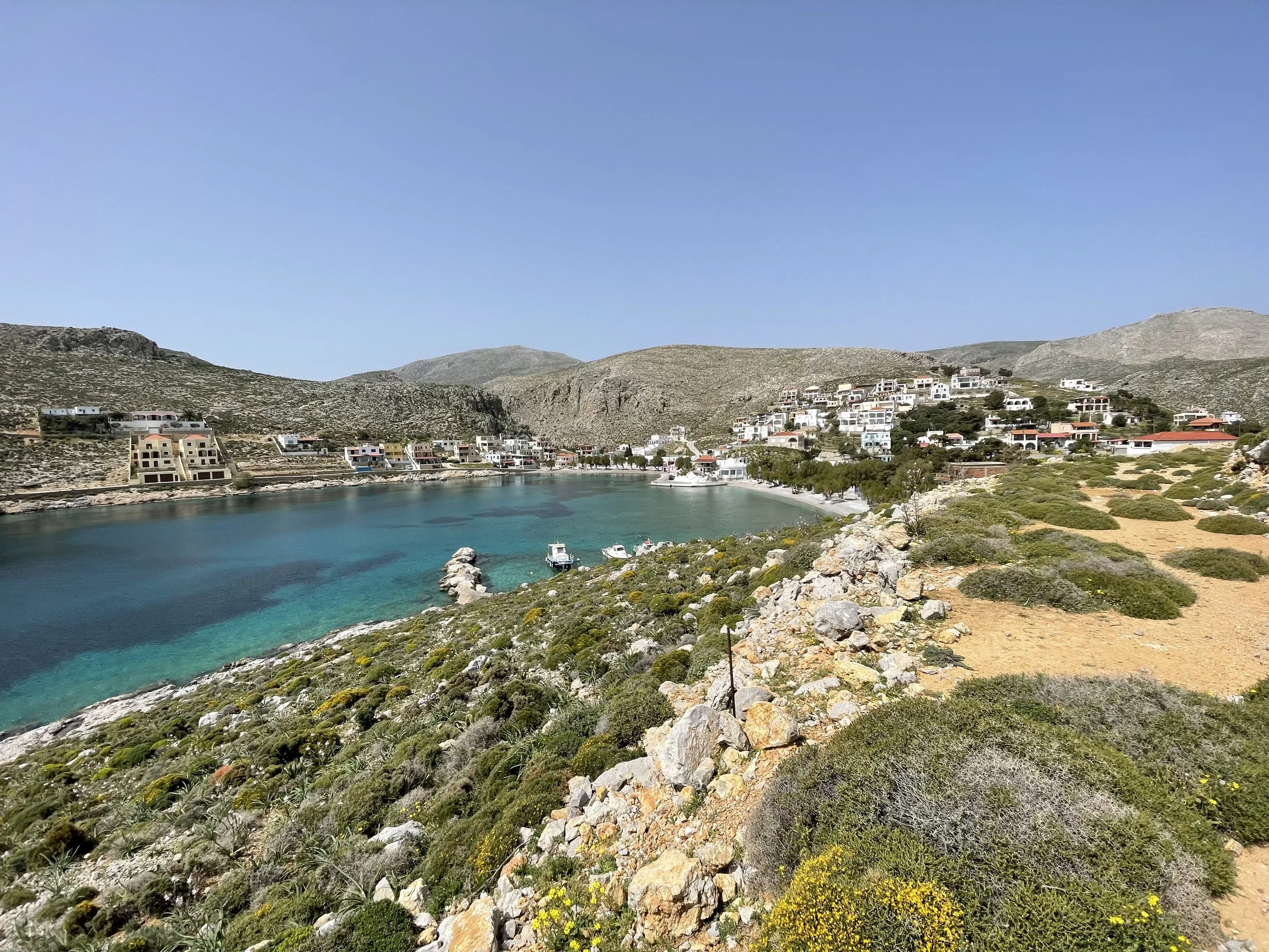 The little village of Vlychadia, the southernmost settlement on Kalymnos.