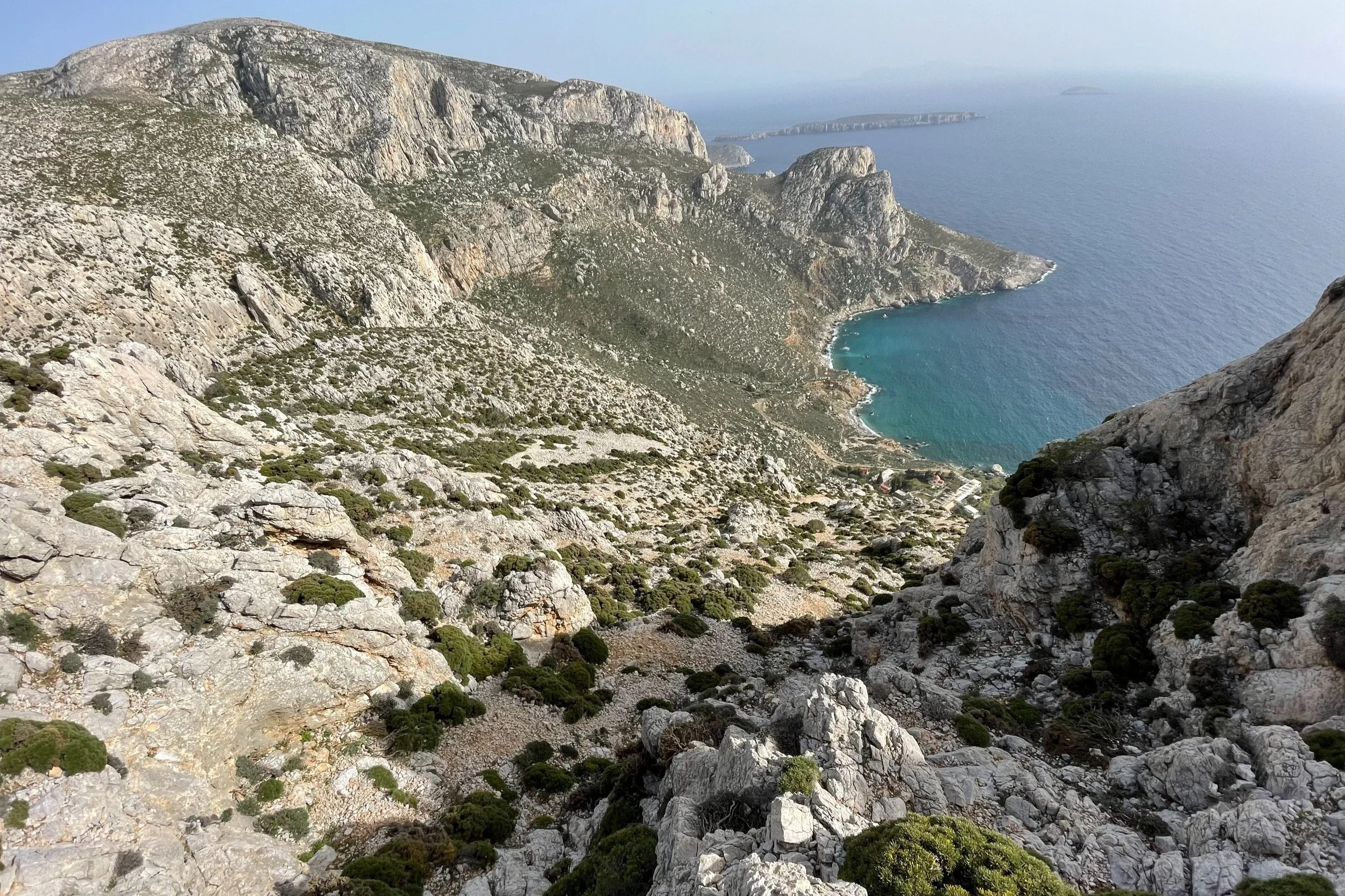 Looking down from beginning of the traverse.