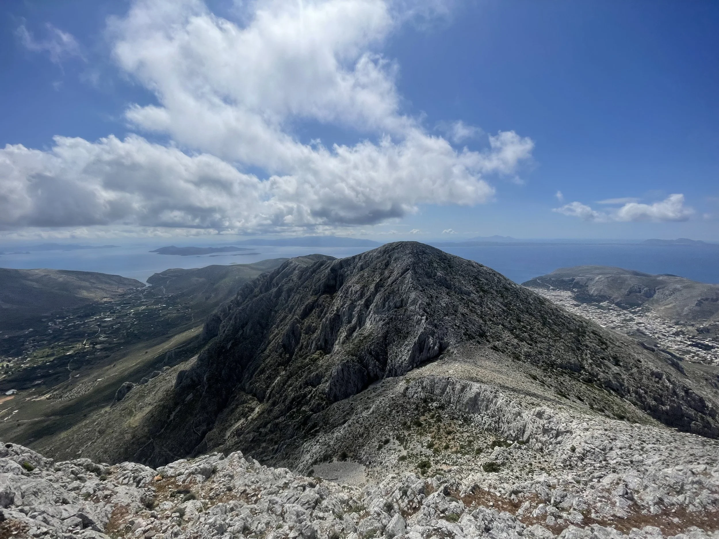 The eastern view from Prophitis Ilias, the highpoint of Kalymnos (676m).