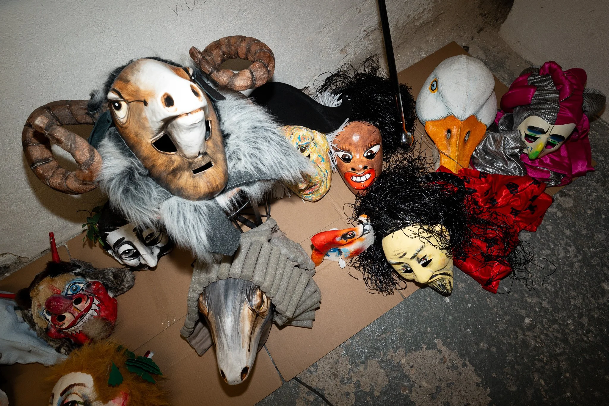 The masks worn by marchers in Prague's "Velvet Carnival", a commemorative protest marking the anniversary of Czechia's Velvet Revolution.
