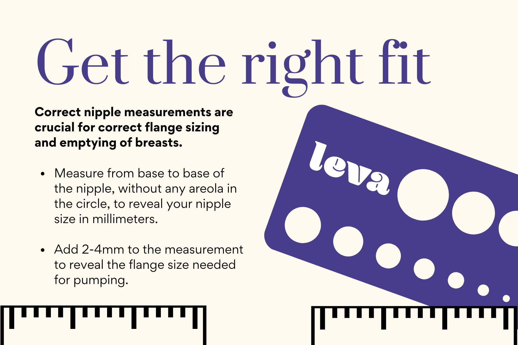 Nipple and Flange Measuring Silicone Tool for Pumping — Leva