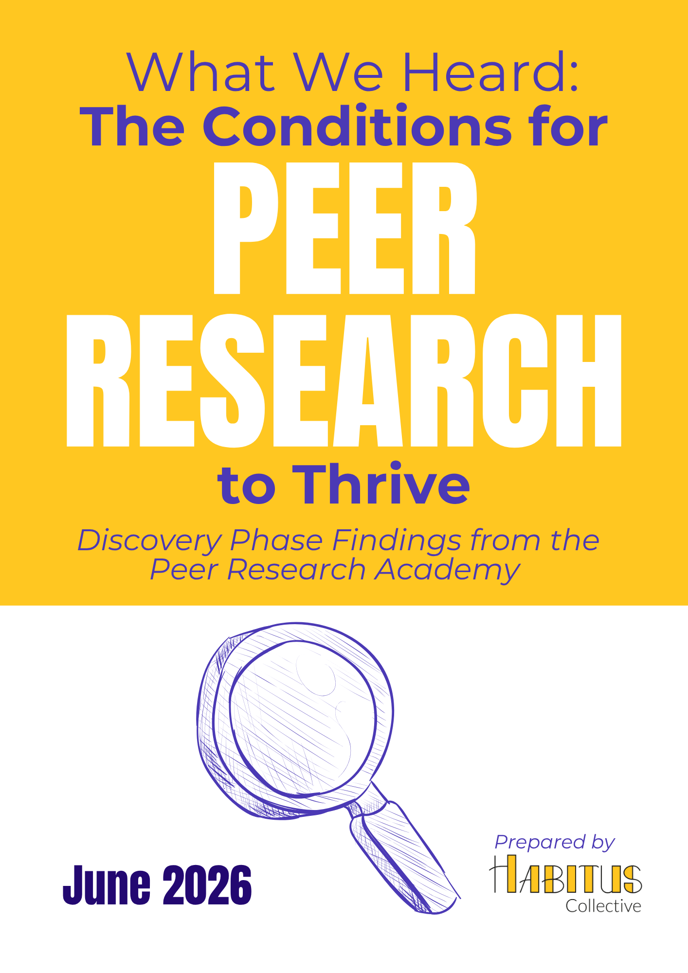 What We Heard: The Conditions for Peer Research to Thrive
