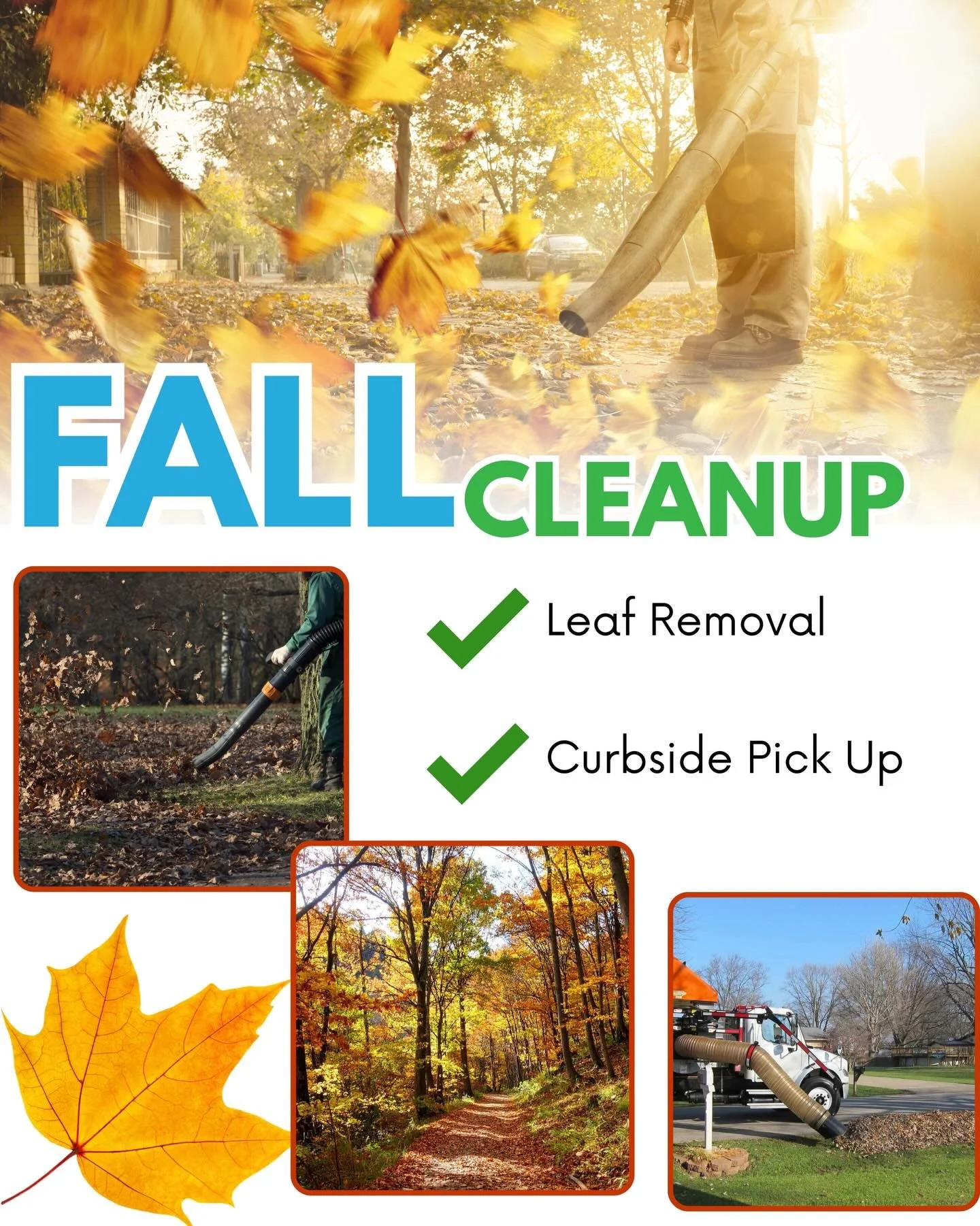 🍂 WINTER LEAF CLEANUP SPECIAL! 

Don&rsquo;t let leftover fall leaves turn into a winter mess.

We offer full-service leaf cleanup &amp; curbside pickup to keep your property looking sharp all season long.

🔗Follow the link in our profile to
☎️ Cal