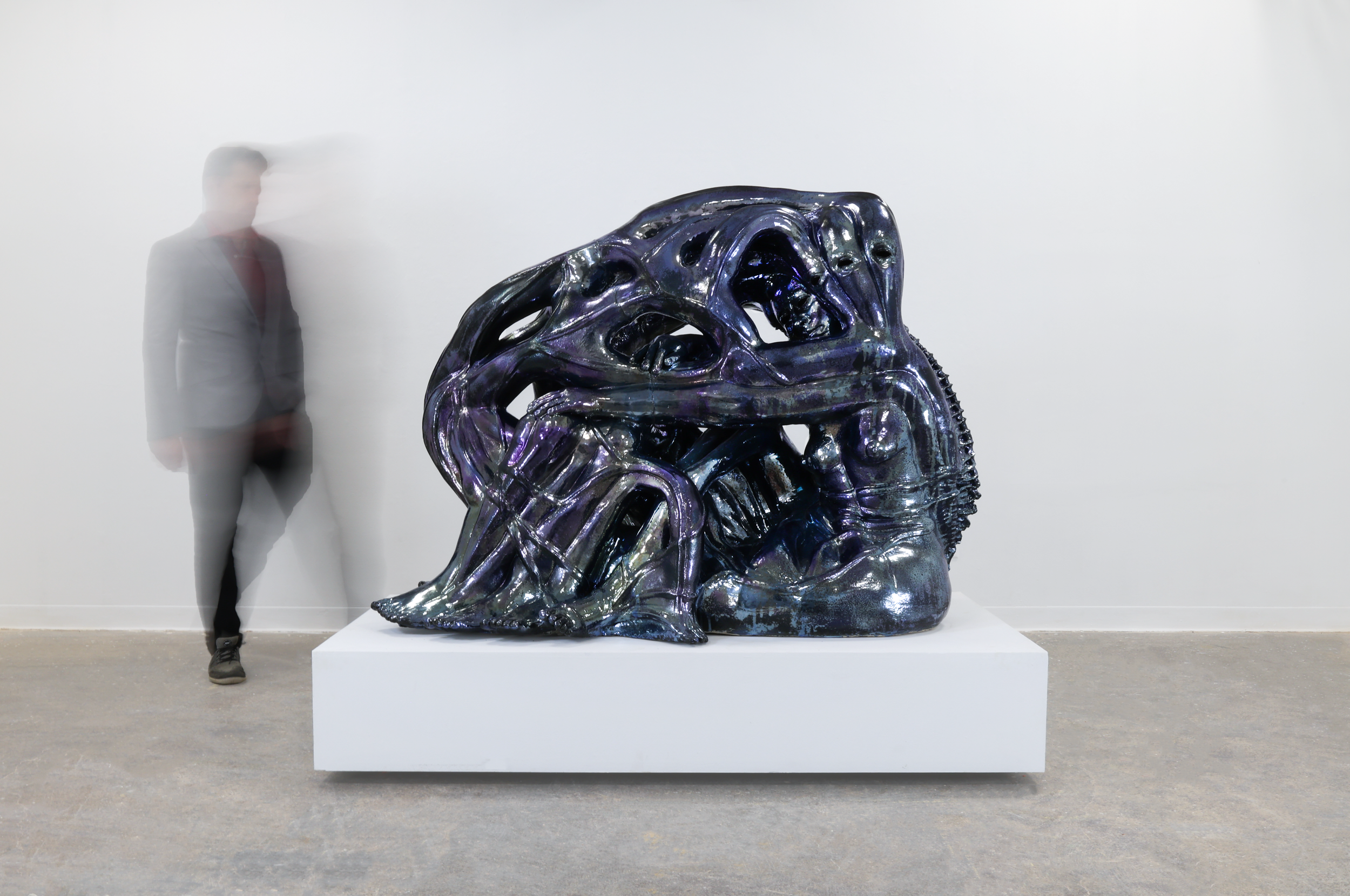 Title: Closing My Eyes Just to Look at You (Glimpse of a Seraph)
Media: Stoneware, in glaze lustre; 
Size: 63” x 24’ x 63”
Year: 2026
