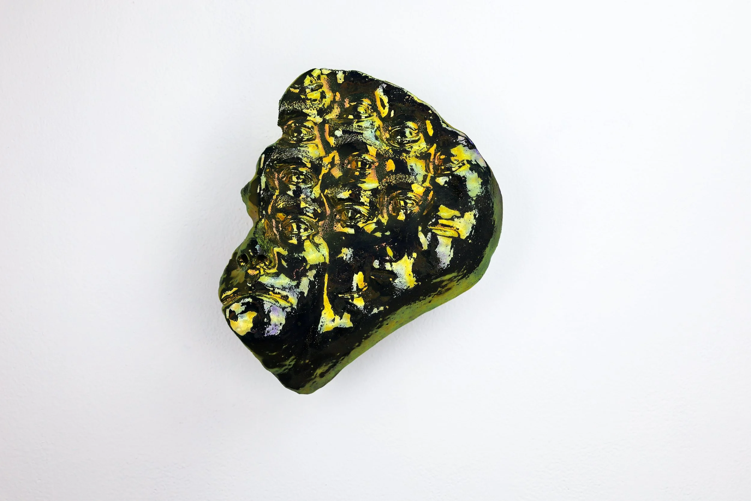 Panoptic Fragment # 1; Media: Stoneware, in glaze lustre; Size: 10” x 9” x 3”; Year: 2024
