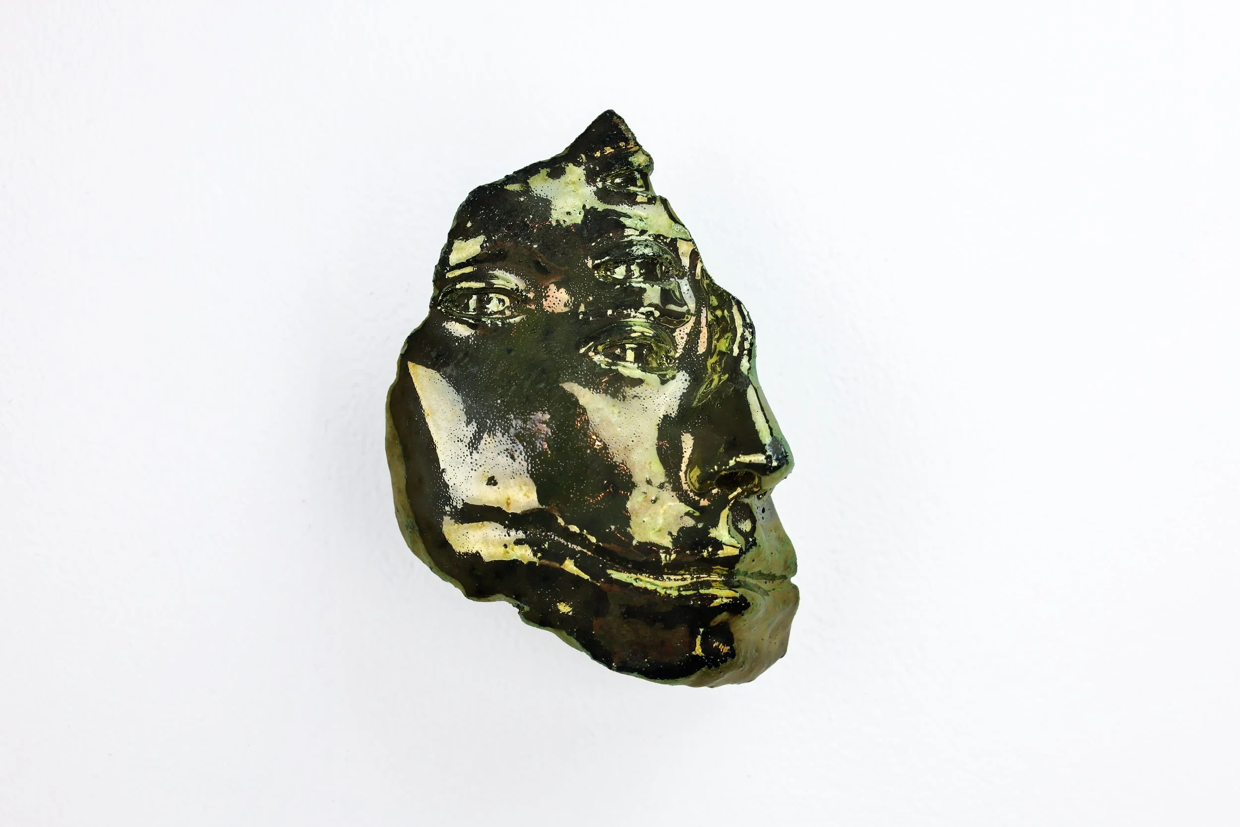 Title: Celestial Fragment #2; Media: Stoneware, in glaze lustre; Size: 6” x 5” x 3”; Year: 2024
