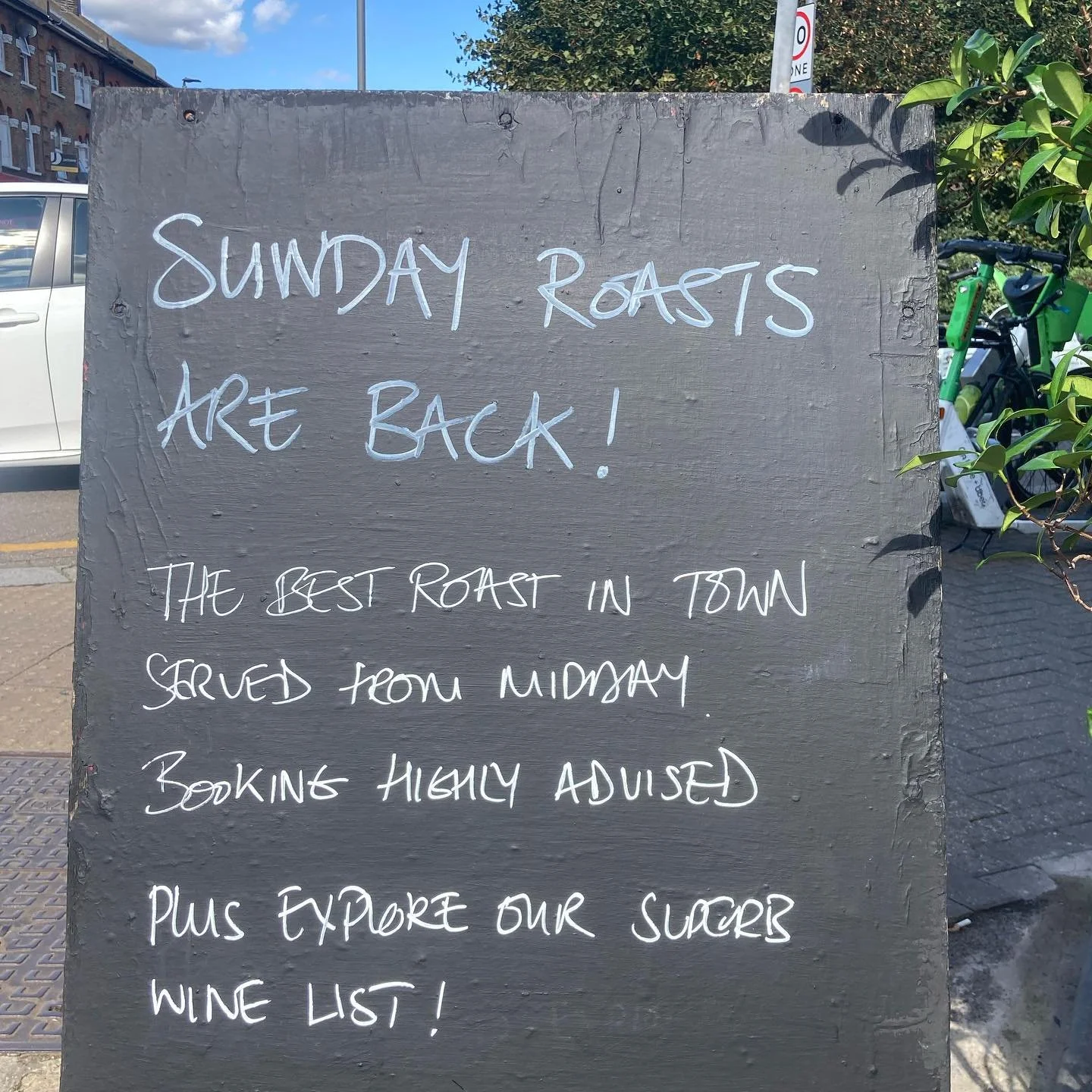 Our delicious Sunday roast is back! Book now to claim your spot, from midday this Sunday. #bestroast #sw18 the lovely guys @wandsworthbeat agree!