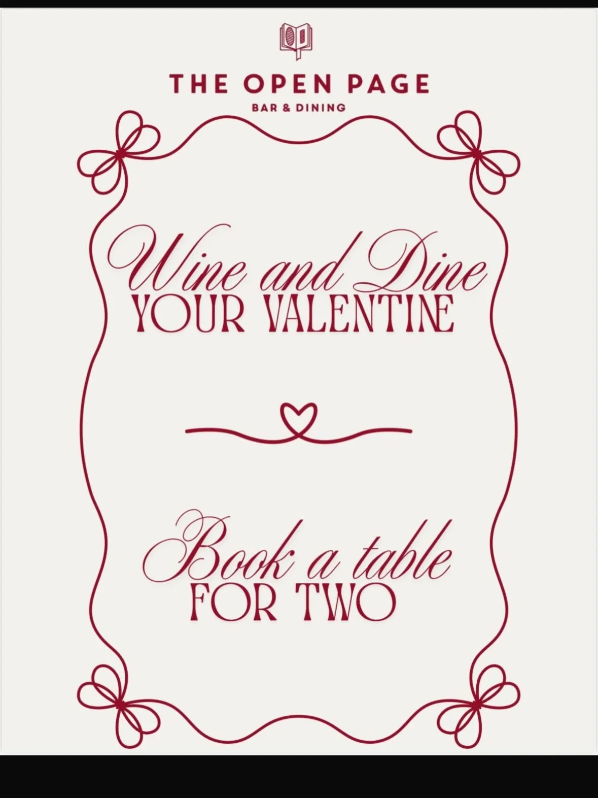Yes love birds! It&rsquo;s this Saturday. Get your table ready for that special person in your life. Book online or email and reserve your table. The menu is delicious plus bubbles and oysters (courtesy of the amazing @whitstable.rocks - the best oys