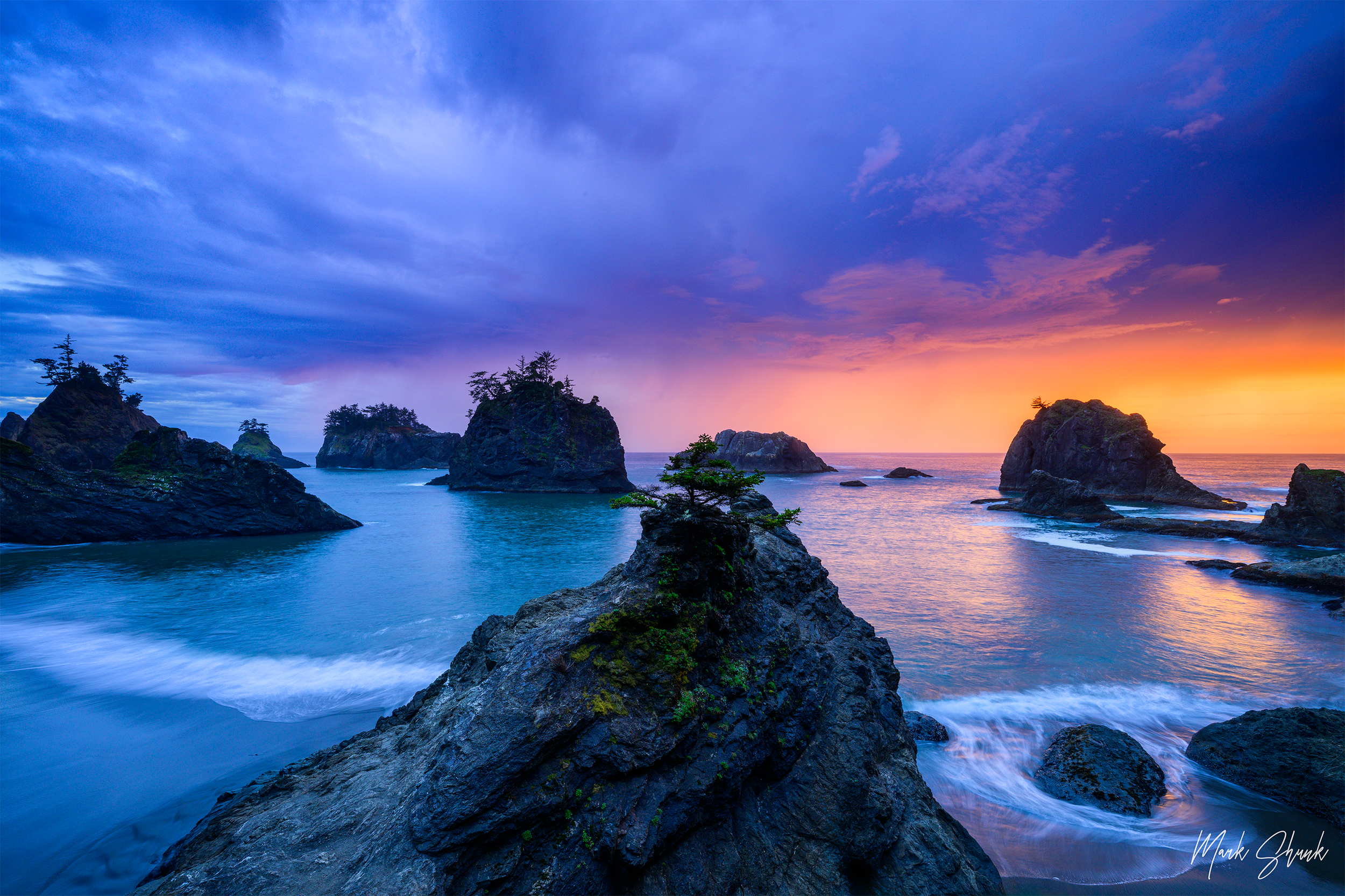 Secret Beach Stormy Sunset