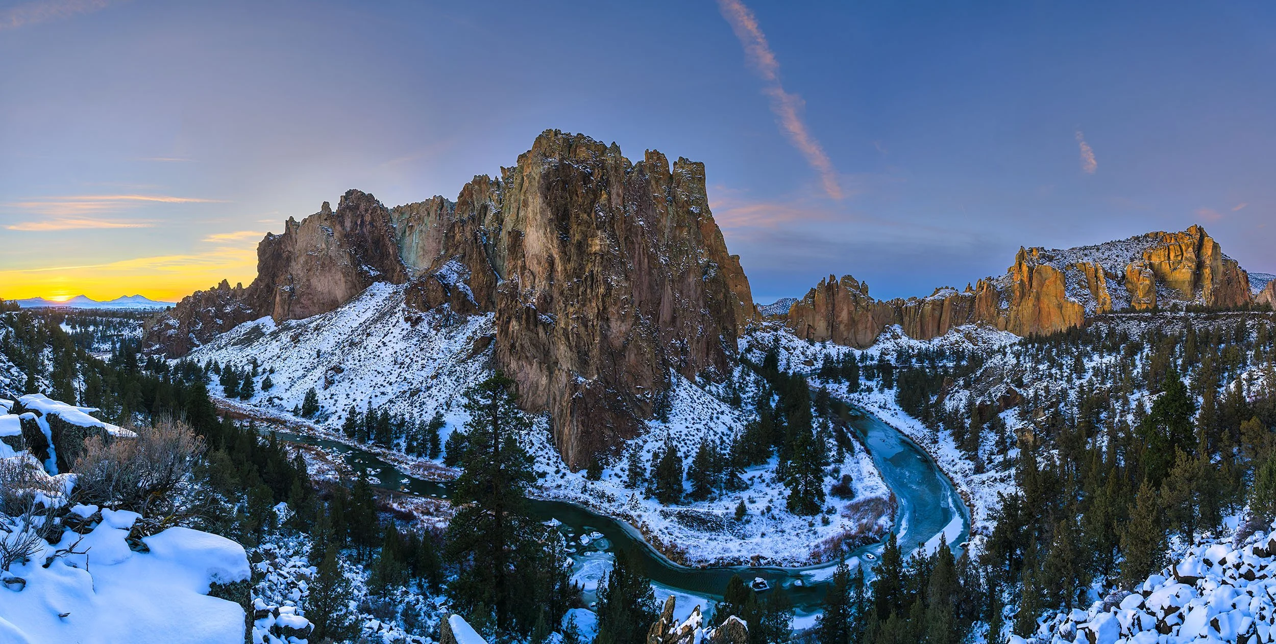 Smith Rock Winter Panorama