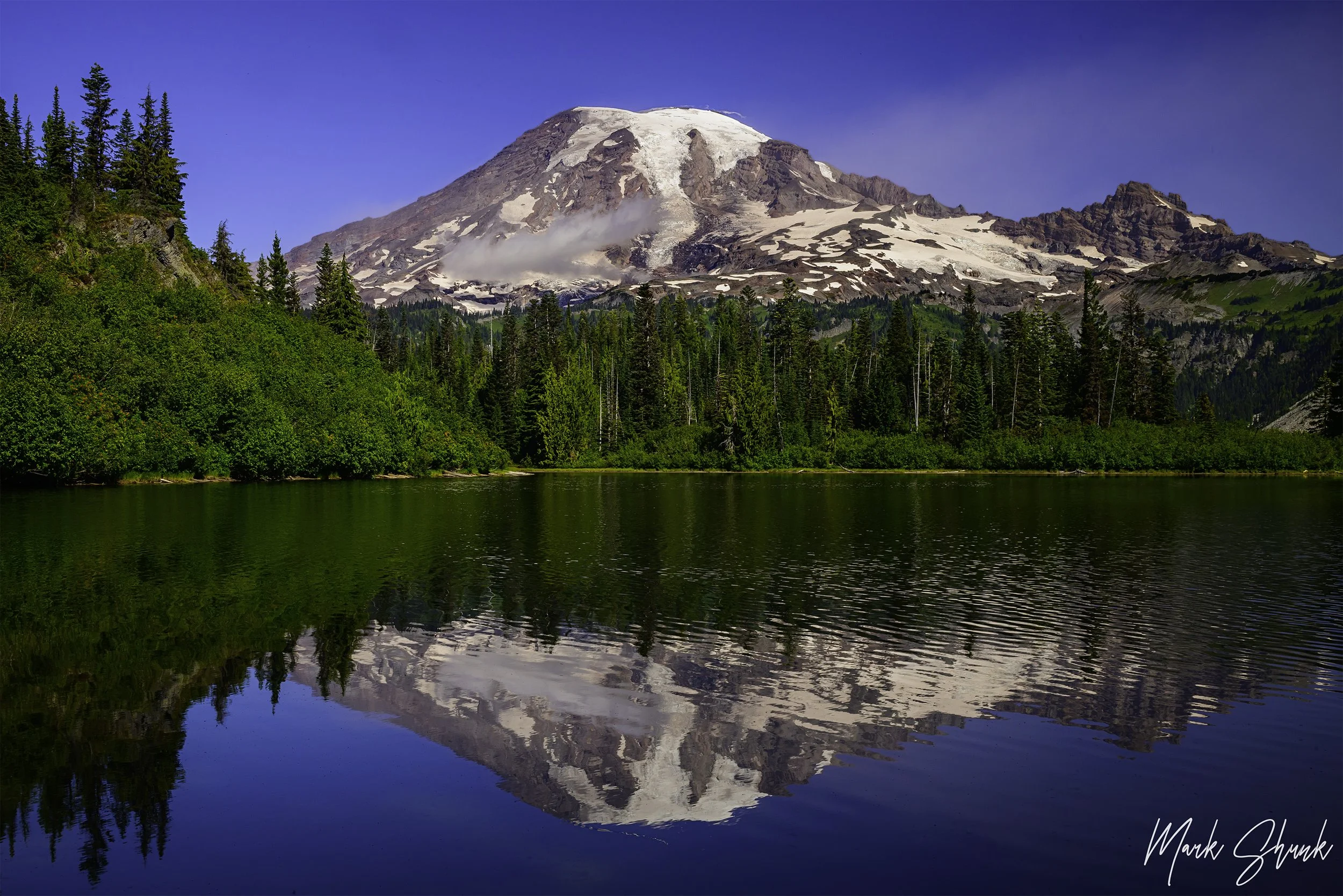 Bench Lake Reflection