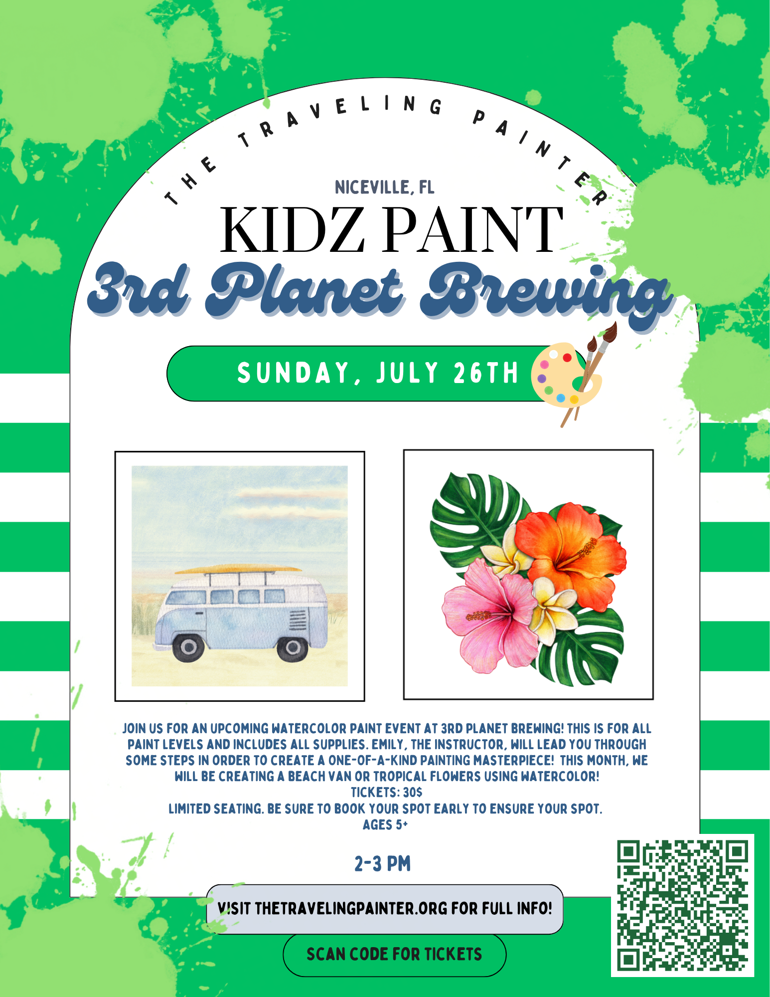 KIDZ Paint at 3rd Planet Brewing (Niceville, FL) 2 PM