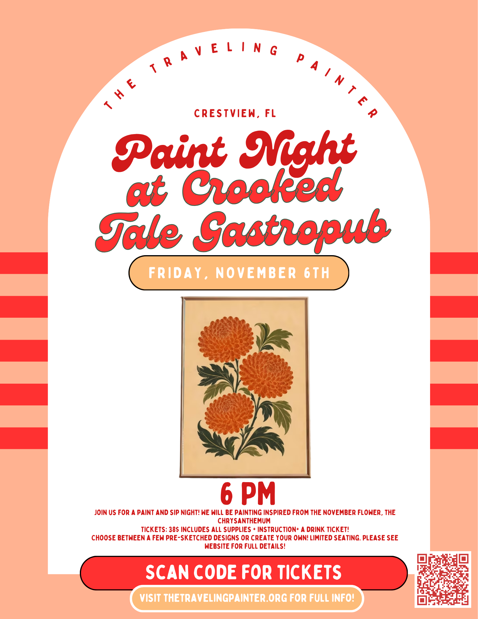 Adult Paint Night @ Crooked Tale Gastropub (Crestview, FL) 6 PM  (Copy)