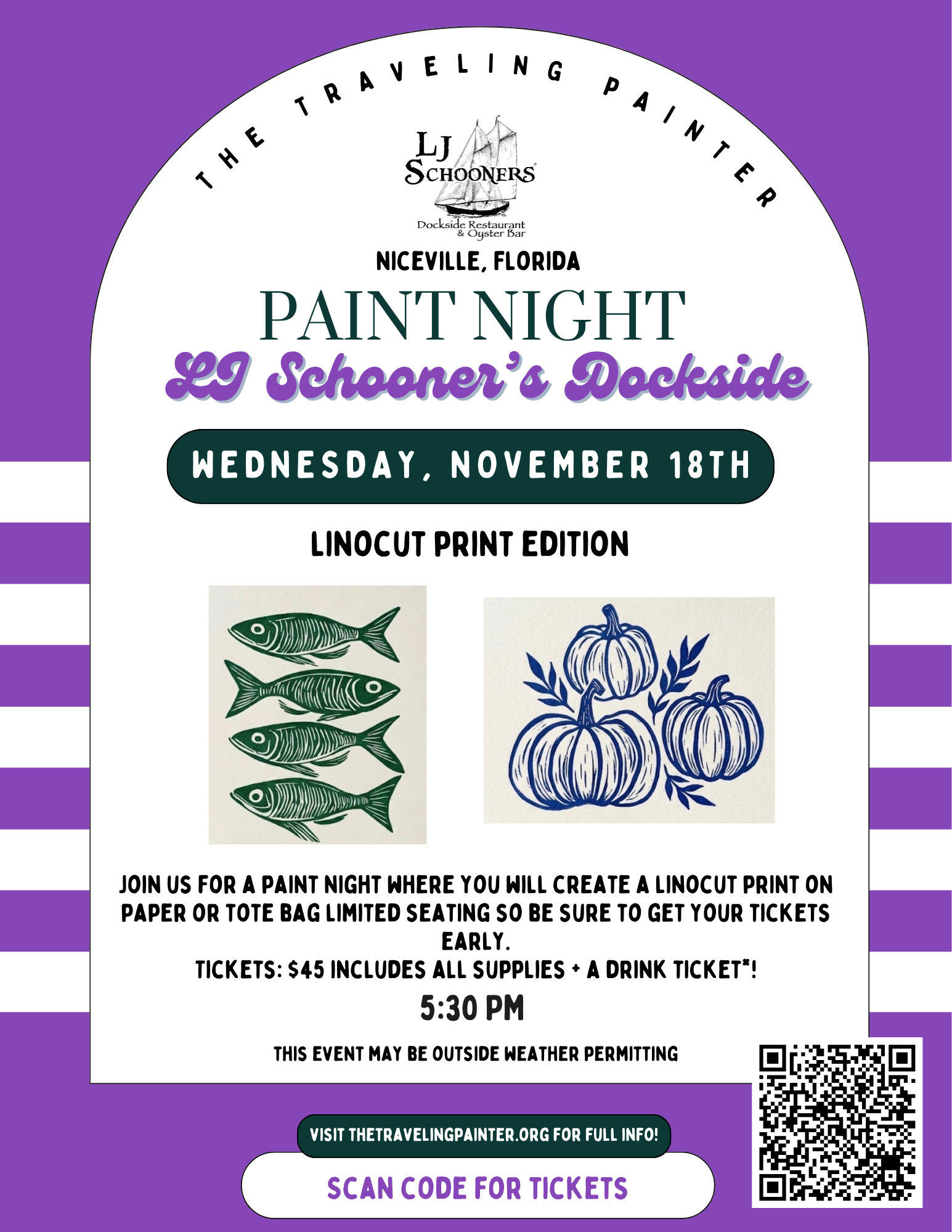 “Paint the Bay” at L.J. Schooner's Dockside (Niceville, FL) 5:30 PM