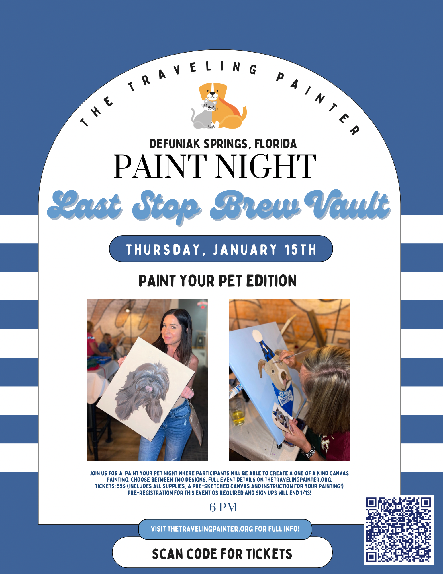 Paint Night at Last Stop Brew Vault (Defuniak Springs, FL) 6 PM 