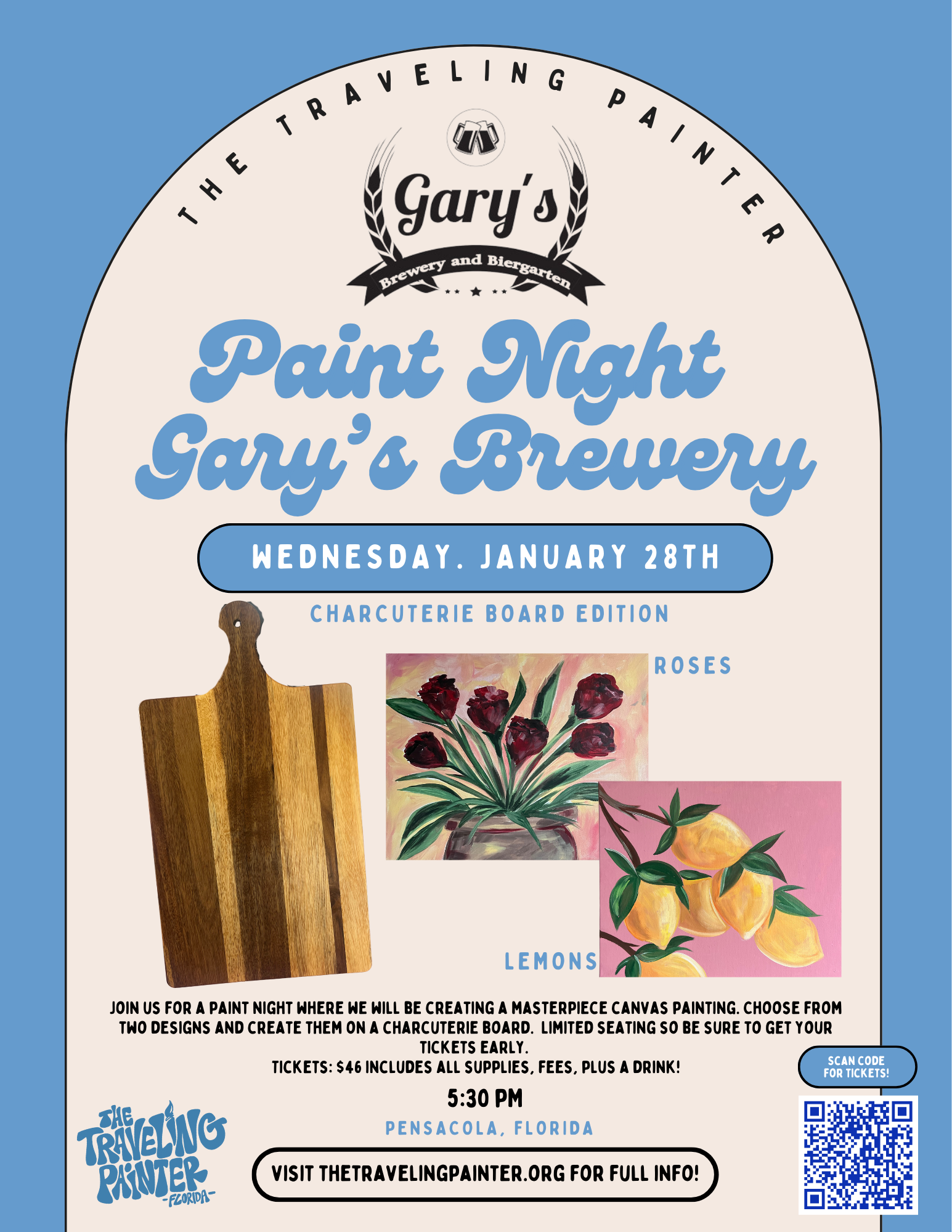 Paint Night at Gary’s Brewery (Pensacola, FL) 5:30 PM