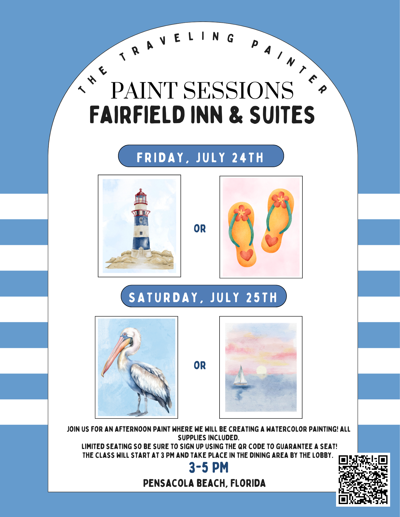 Paint Day at The Fairfield Hotel (Pensacola Beach, FL) 3 PM