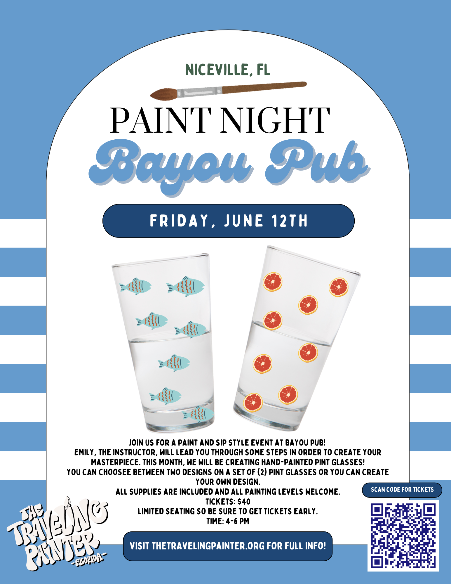 Paint Night: Pint Glass Edition at Bayou Pub (Niceville, FL)