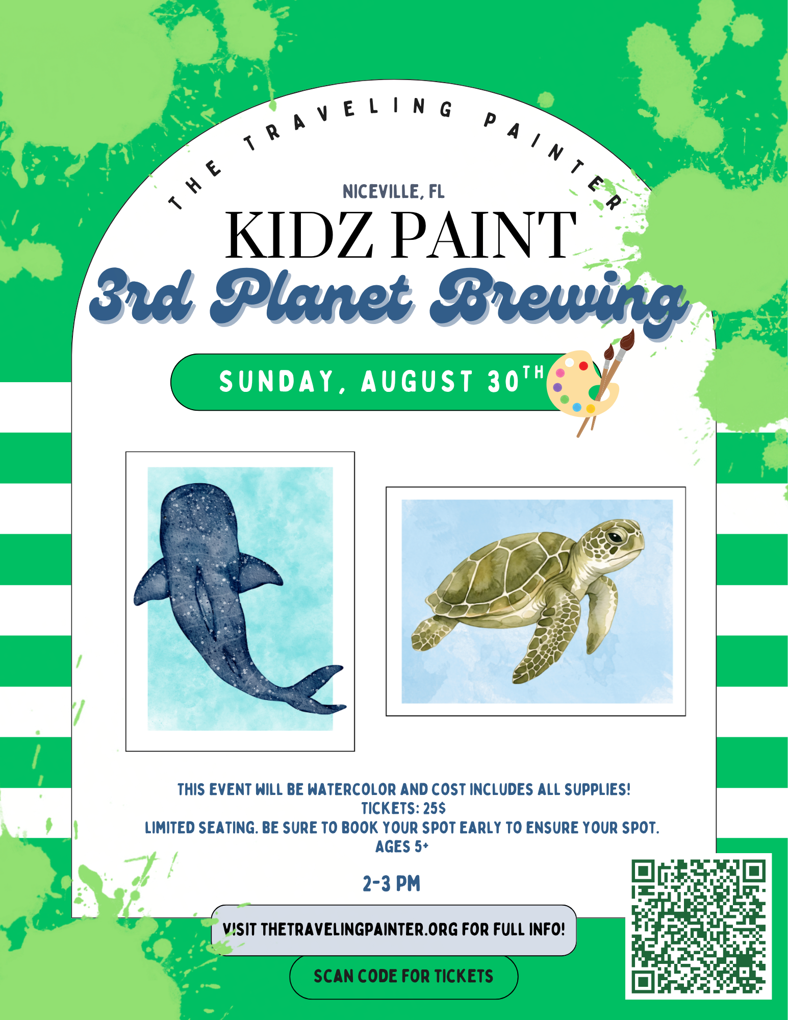 KIDZ Paint at 3rd Planet Brewing (Niceville, FL) 2 PM