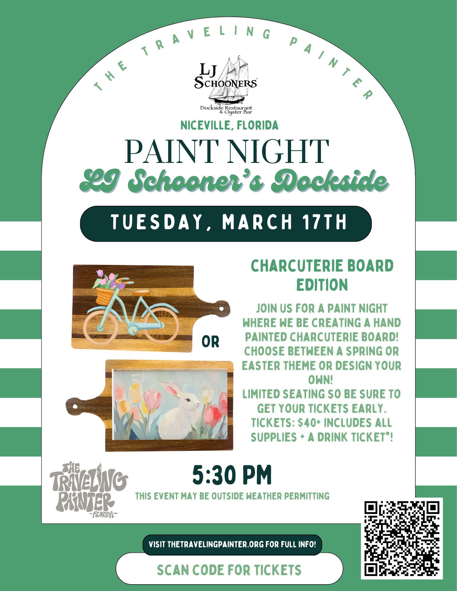 Paint Night: Charcuterie Board Edition at L.J. Schooner's (Niceville, FL) 5:30 PM