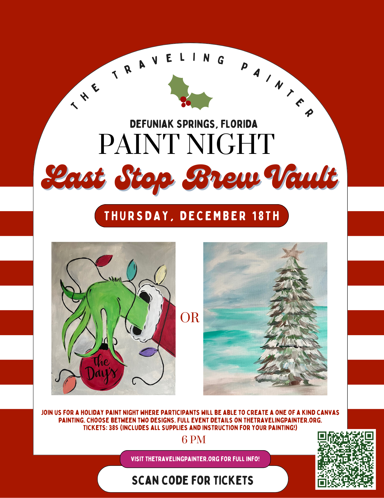 Paint Night at Last Stop Brew Vault (Defuniak Springs, FL) 6 PM