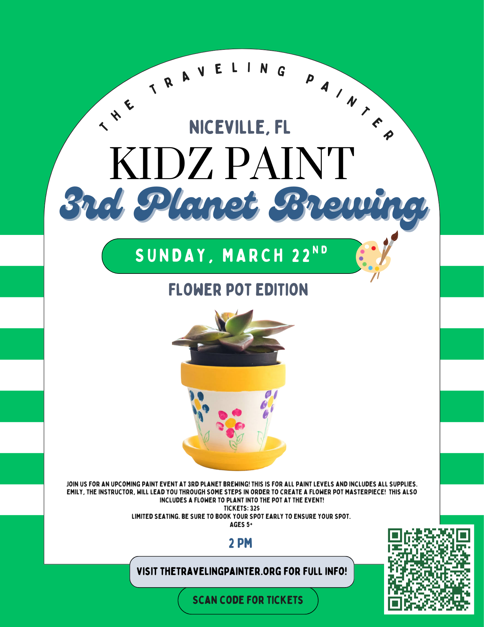 KIDZ Paint at 3rd Planet Brewing (Niceville, FL) 2 PM