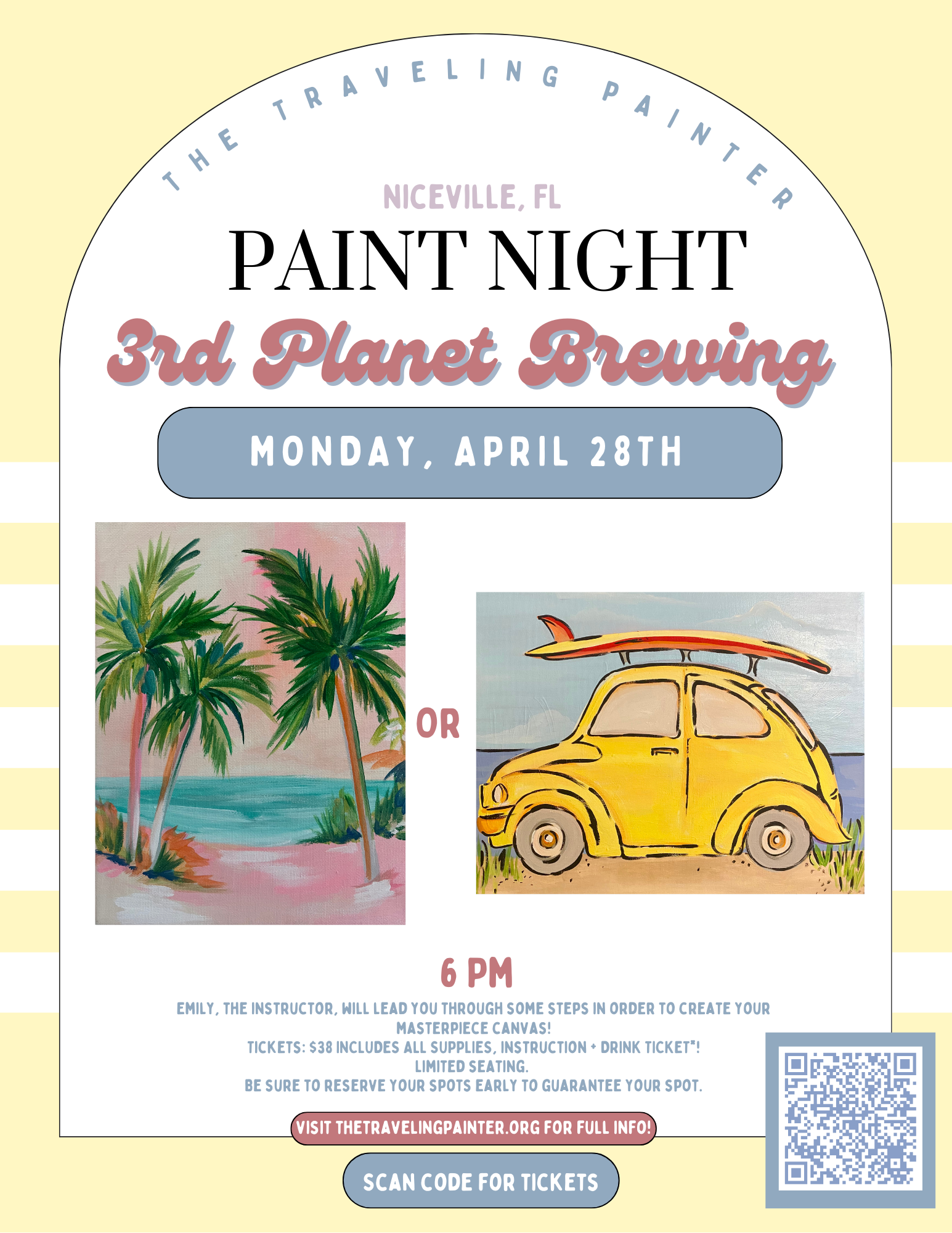 Paint Night @ 3rd Planet Brewing (Niceville, FL) 6 PM
