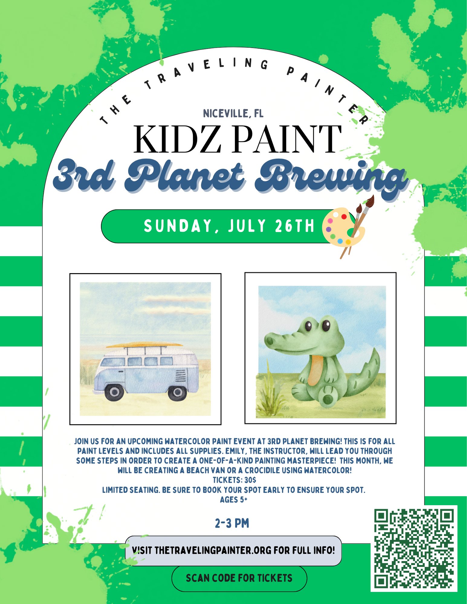 KIDZ Paint at 3rd Planet Brewing (Niceville, FL) 2 PM