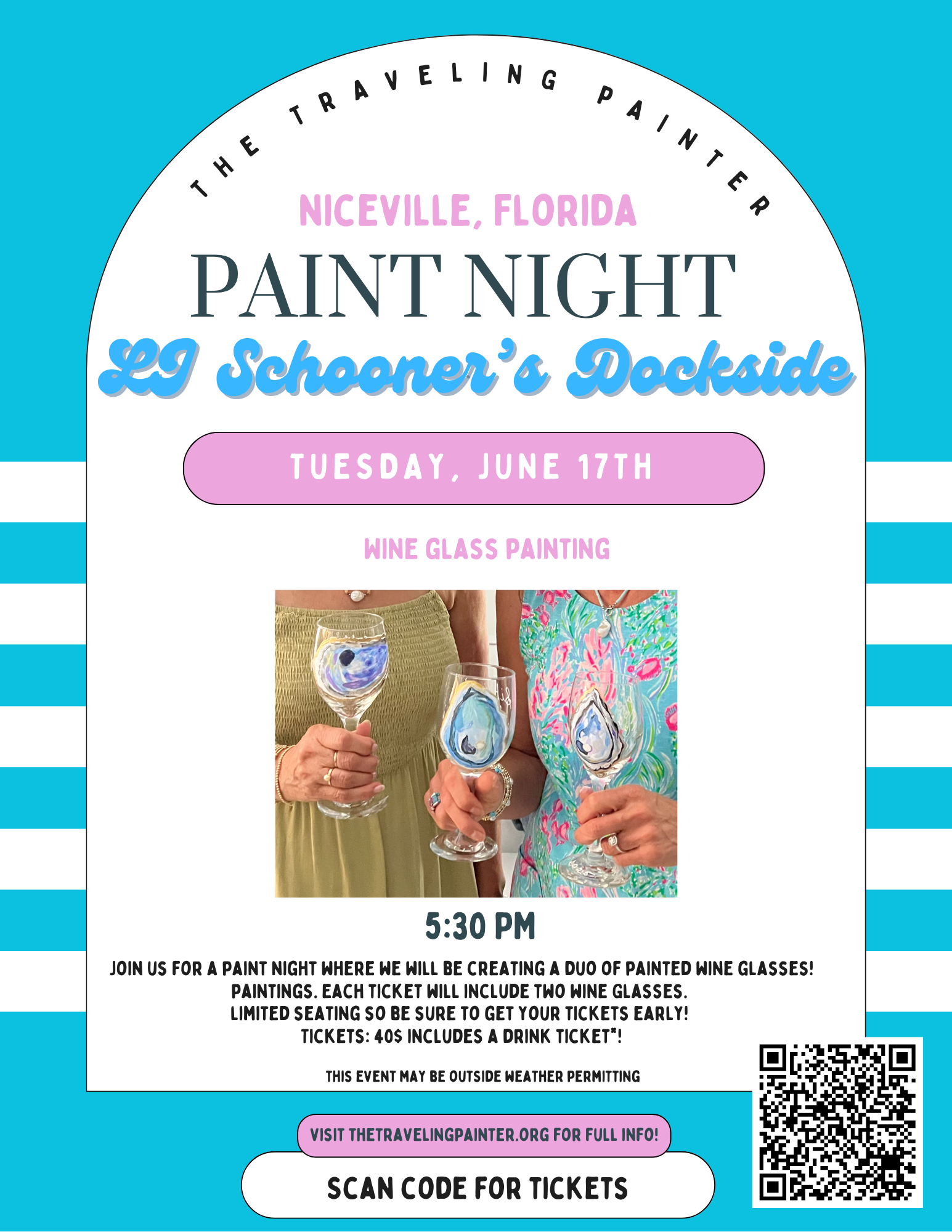 “Paint the Bay” at L.J. Schooner's Dockside (Niceville, FL) 5:30 PM