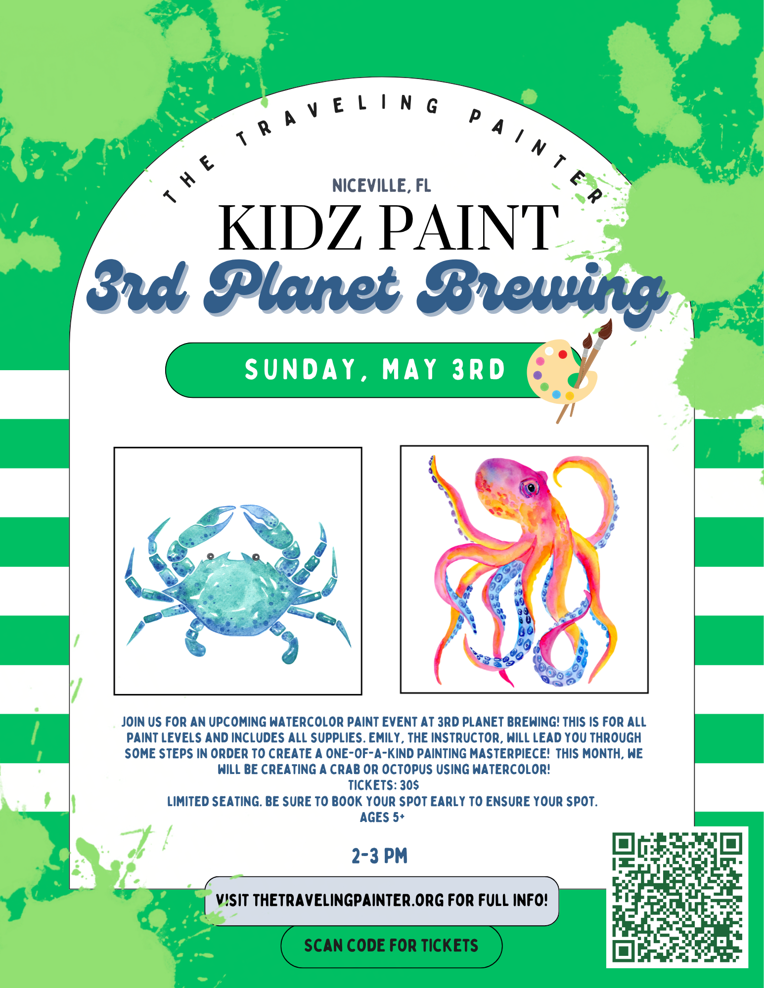 KIDZ Paint at 3rd Planet Brewing (Niceville, FL) 2 PM