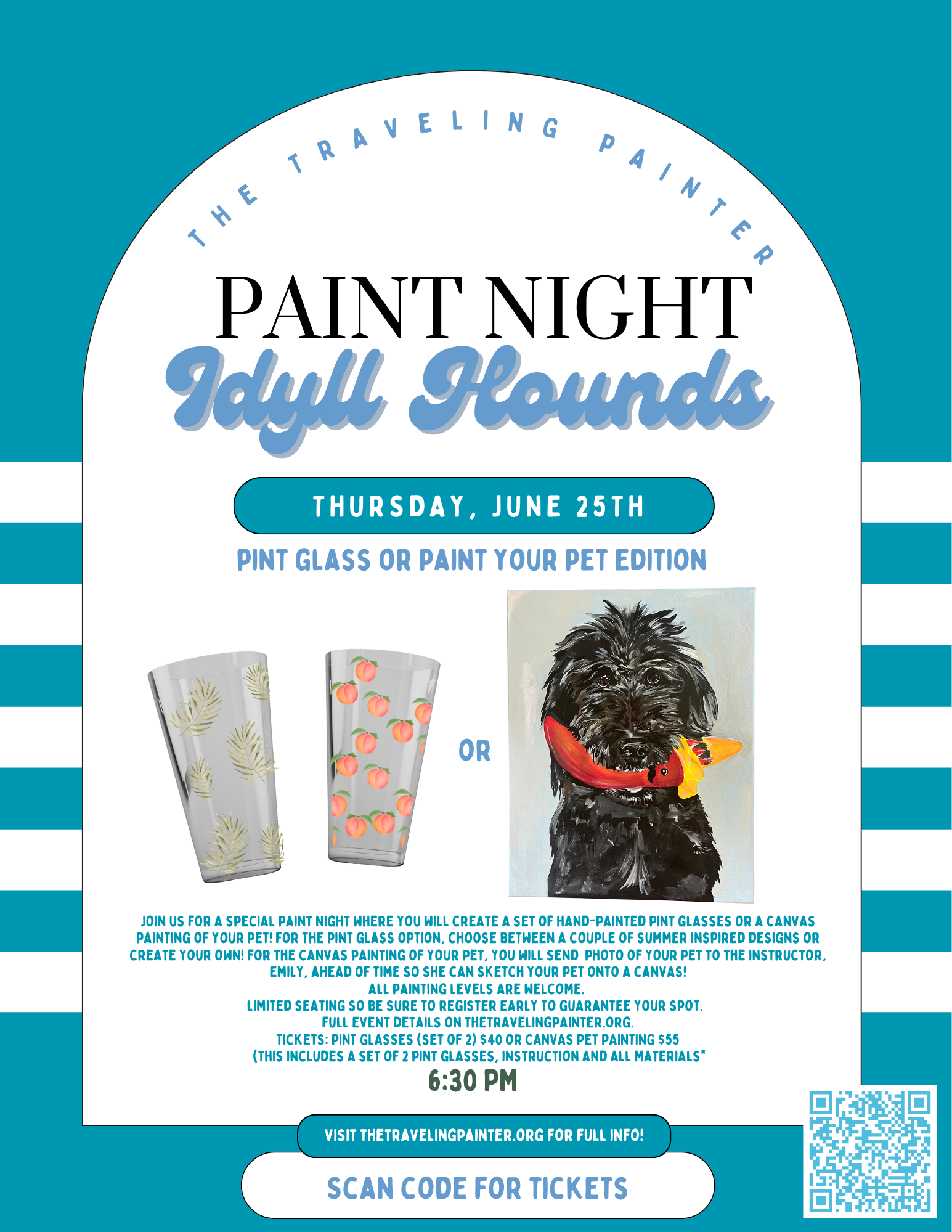 Pint Glass Paint Night at Idyll Hounds Brewery (Santa Rosa Beach, FL) 6:30 PM