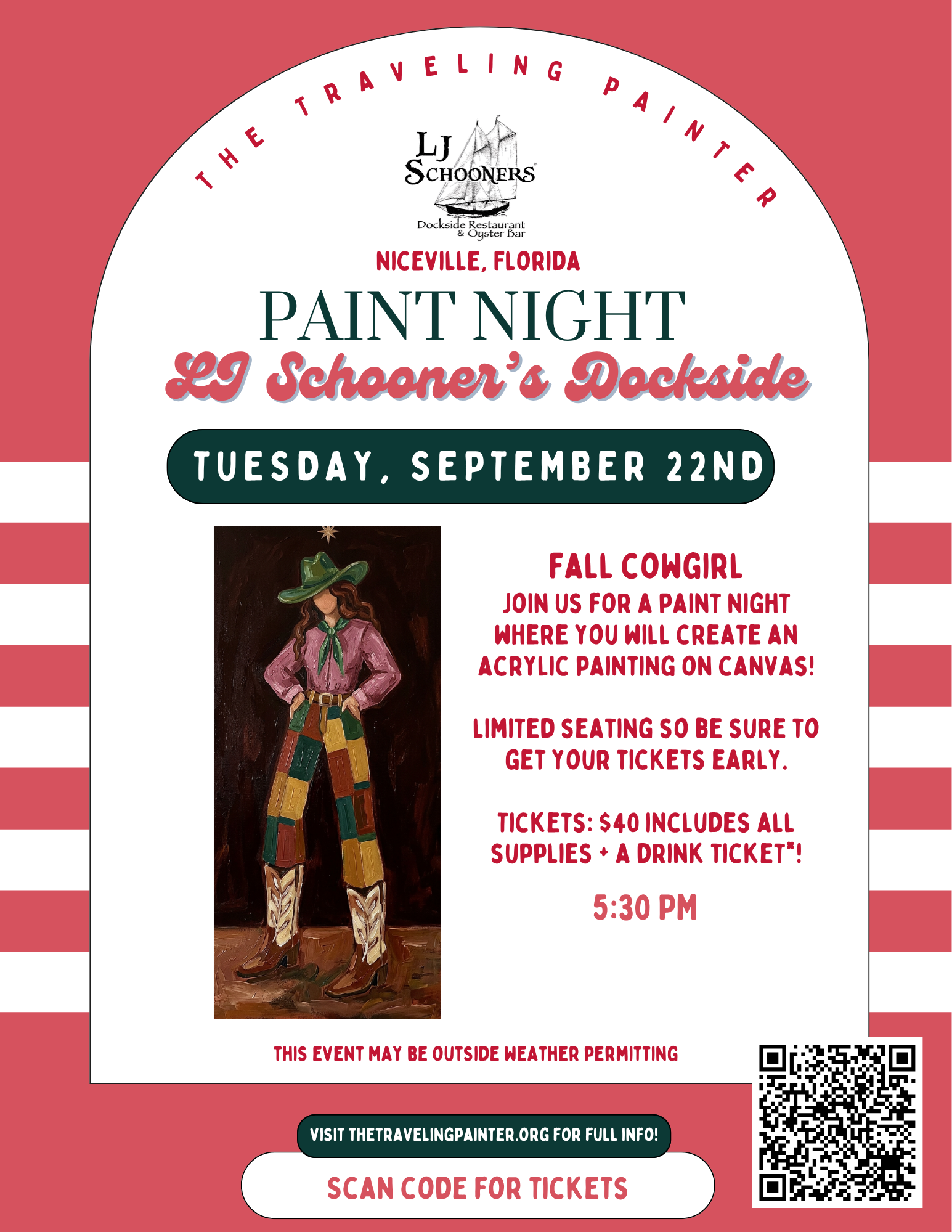 Paint Night at L.J. Schooner's (Niceville, FL) 5:30 PM