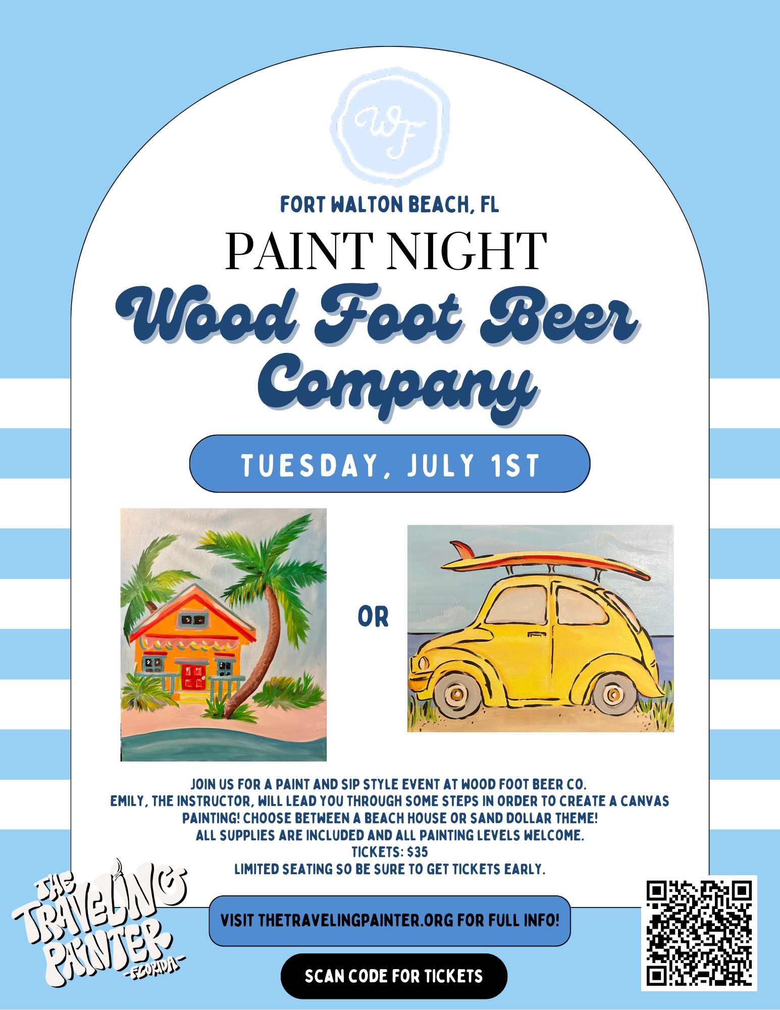 Paint Night at Wood Foot Beer Company (Fort Walton Beach, FL) 6 PM
