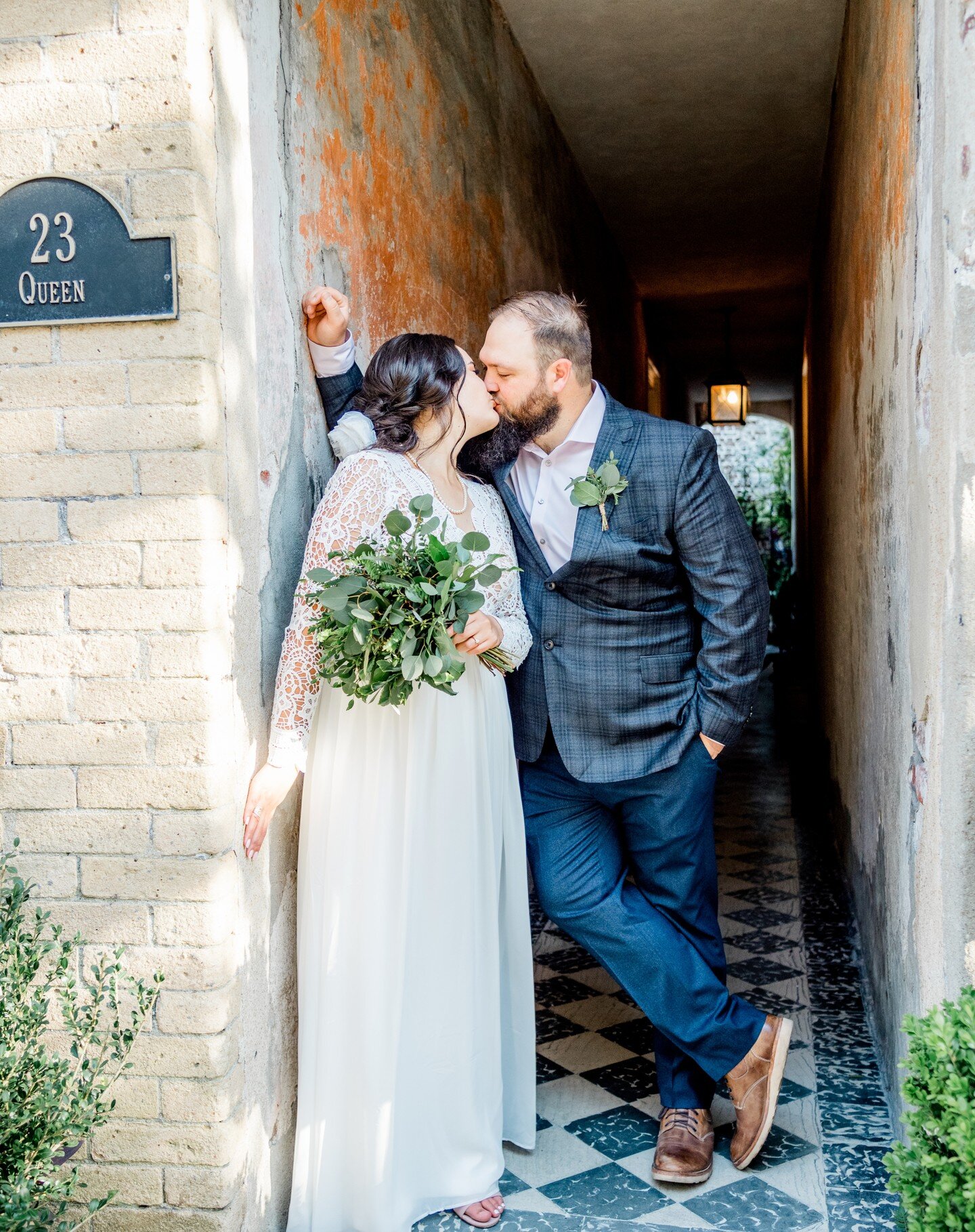 So many congratulations to Cassie + Colton! It was so fun walking downtown to find romantic nooks with you after your gorgeous elopement ceremony at I'On Chapel!
.
.
Planning: @simplyeloped 
Photography: @livewilderstudio 
Ceremony Venue: @ionchapel 