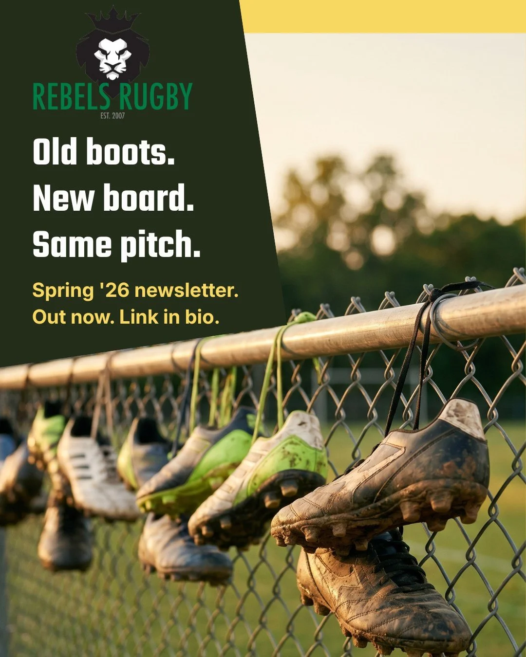 Old boots💚New board🤍Same pitch🦁

After a decade of @nico.du_plessis at the helm, your 2026-2028 Rebels board is stepping in. Meet new president @coach_josh_porter, hear what we're focused on, and see what's coming up through 2027.

Still a place w