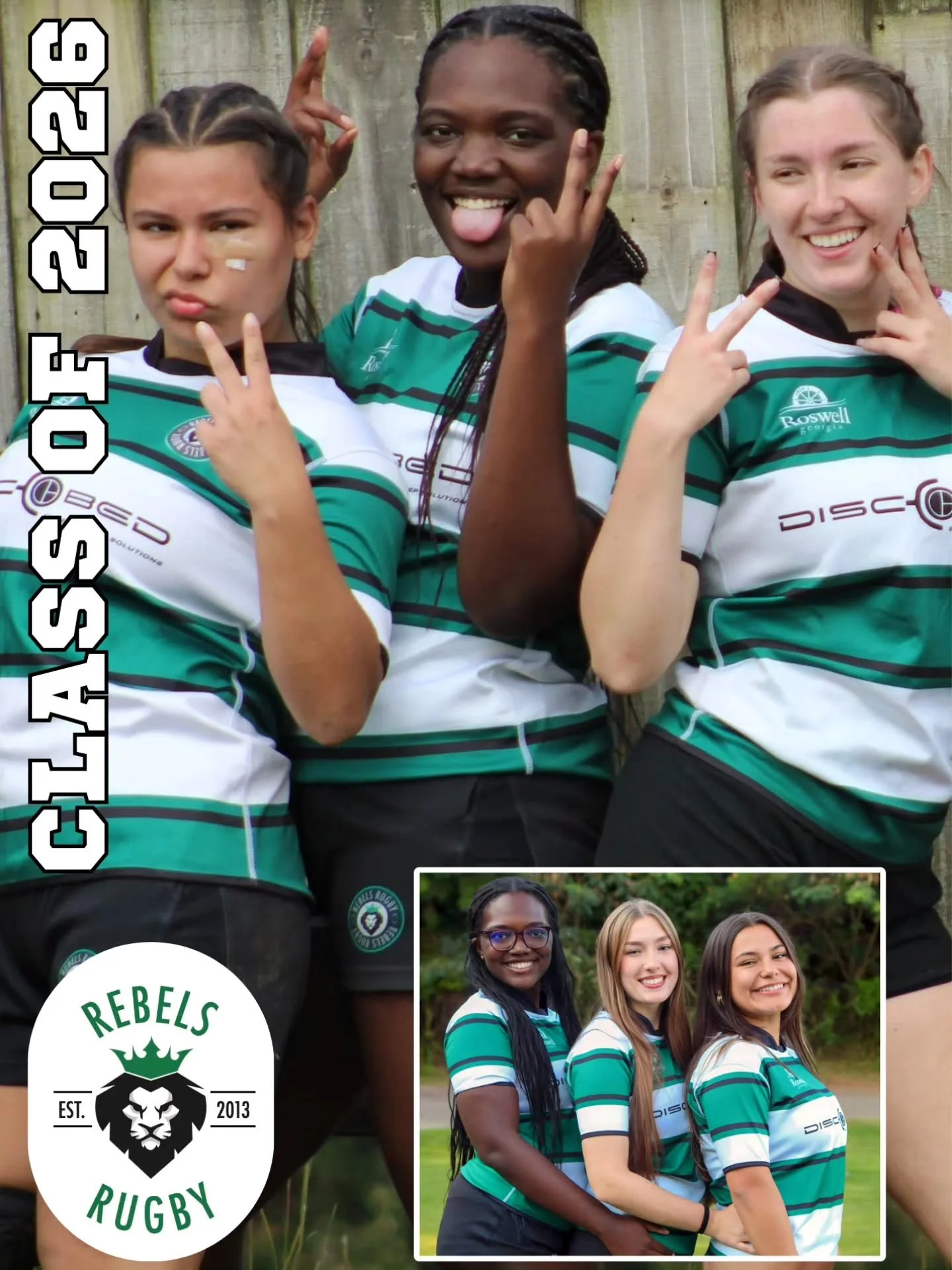 Rebels HS Girls graduating seniors - Congratulations 💚🤍🖤🏉🎉

It's your time to take on the world.

We are so proud of you all, thank you for being part of the Rebels family.

Once a Rebel, always a Rebel.