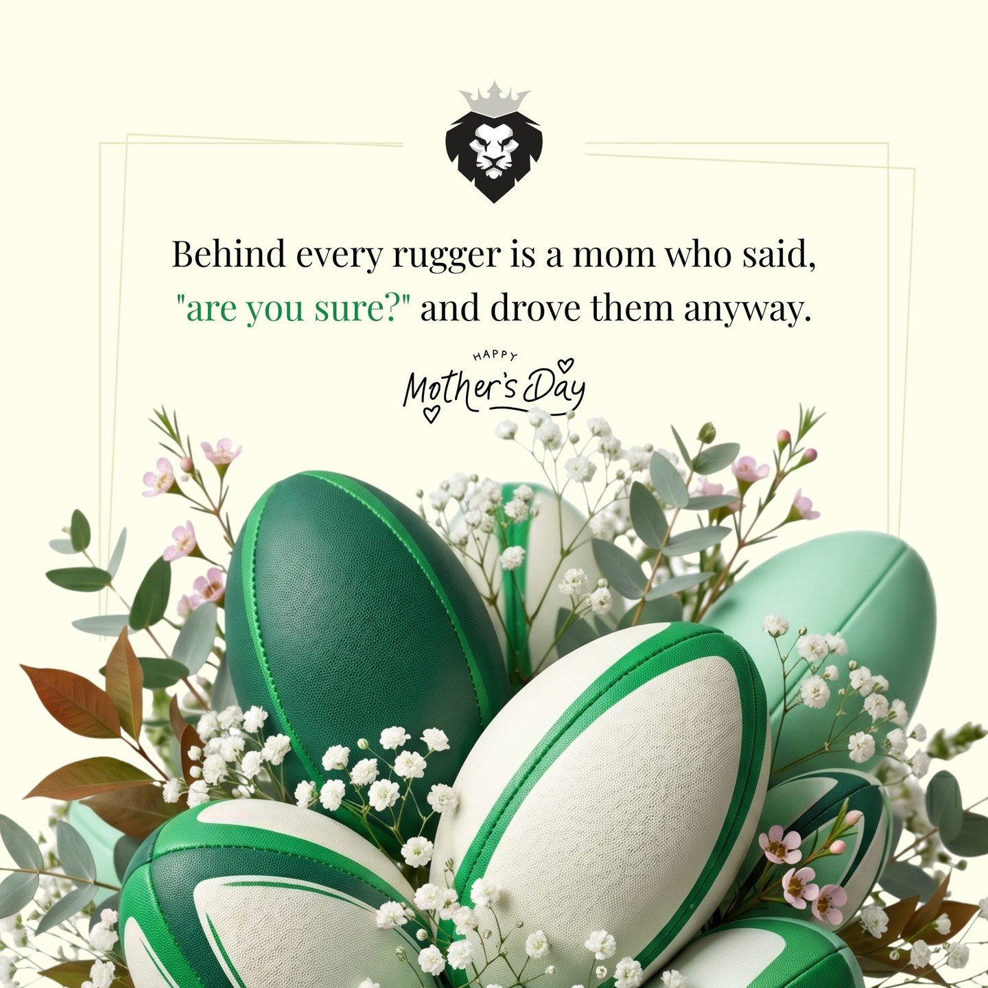 To the moms, bonus moms, grandmas filling in, aunts who showed up, and every woman who has ever cheered a kid on from that touchline &mdash;

And to the rugby moms who lace up their own boots too &mdash; you're a different kind of superhero entirely.