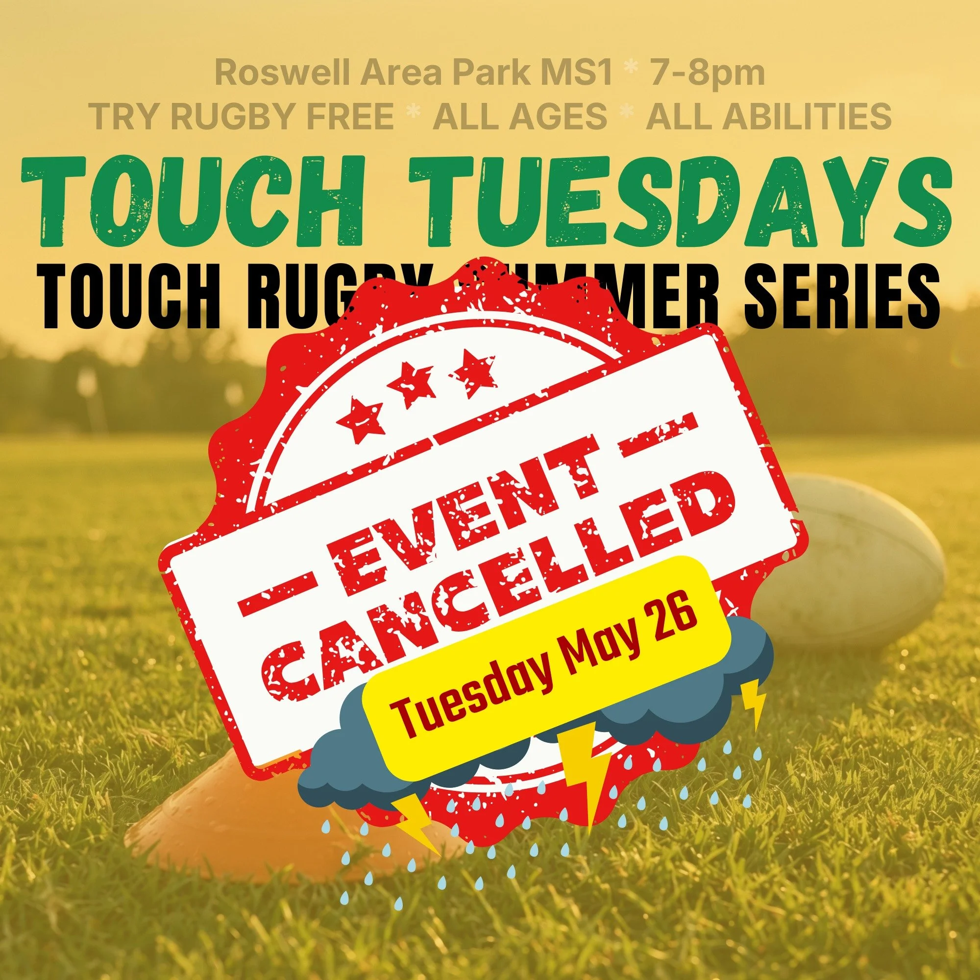 Touch Tuesday is cancelled tonight due to weather.

@cityofroswellga @roswellrecandparks