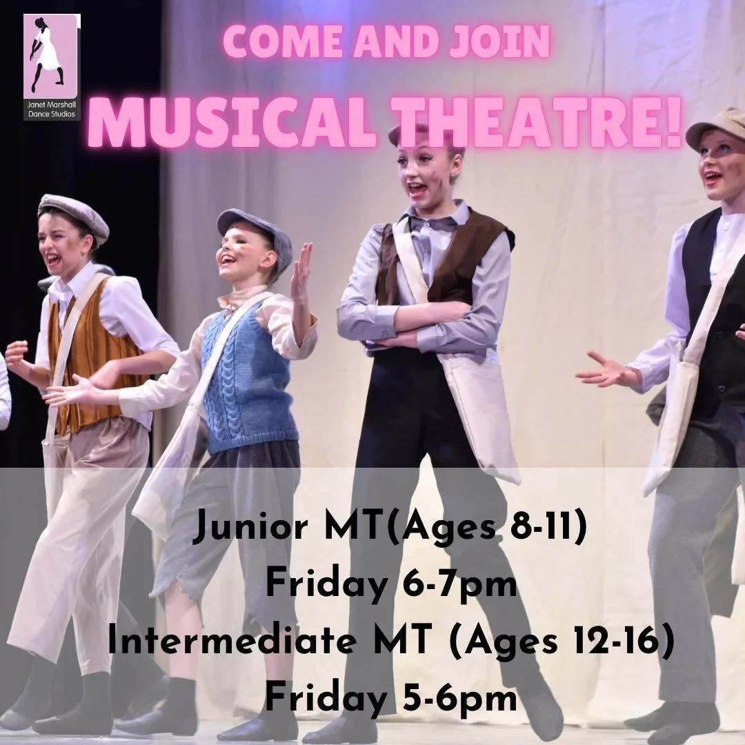 A little insight into our Musical Theatre classes here at JMDS 🎶🎭 We build acting skills, explore improvisation, develop singing technique, and work on character movement! Here are our lovely students in action! Come and join the fun!🩷